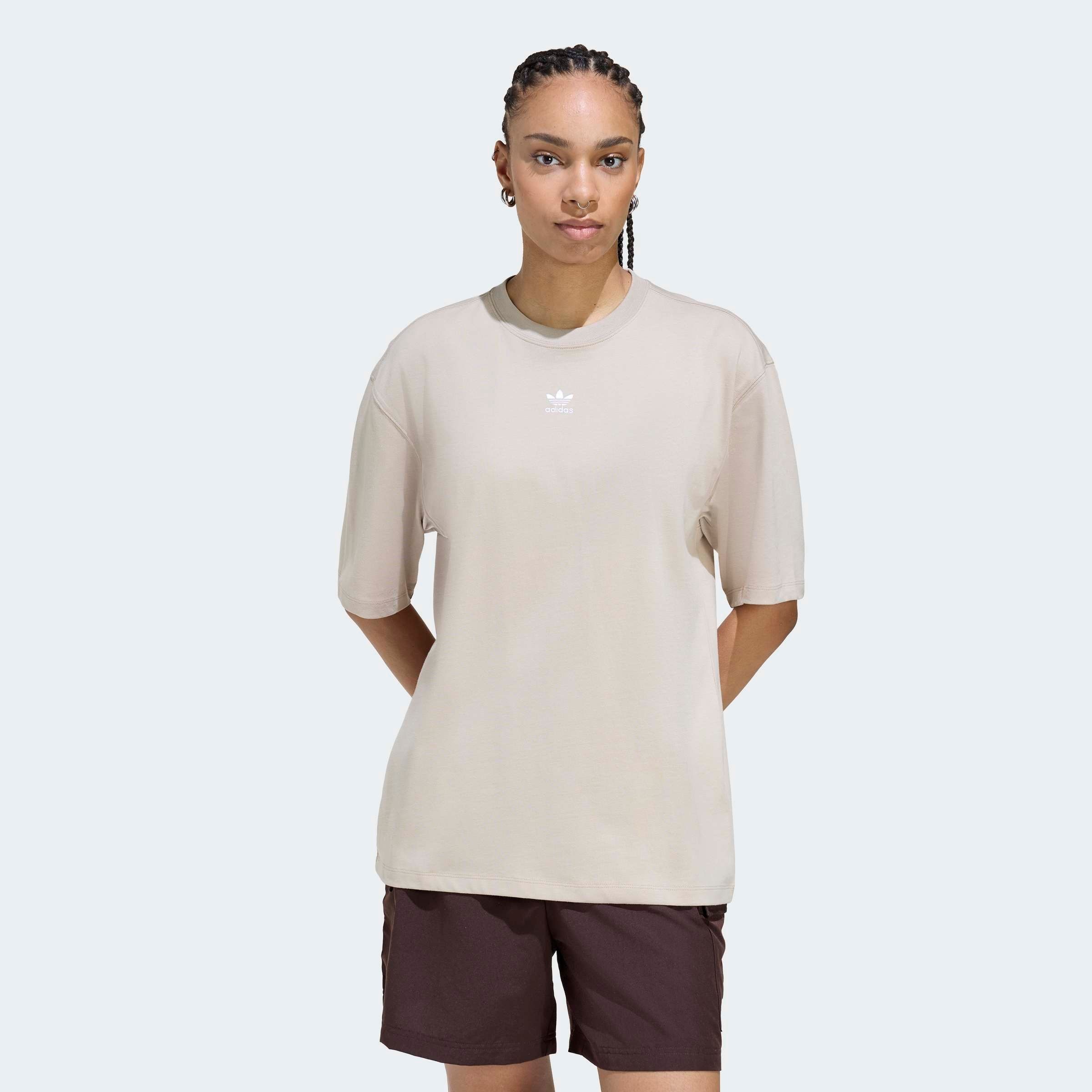 adidas Originals T-Shirt "ESS BOYFR TEE" sportlicher Stil, Kurzarm, aus Bau günstig online kaufen