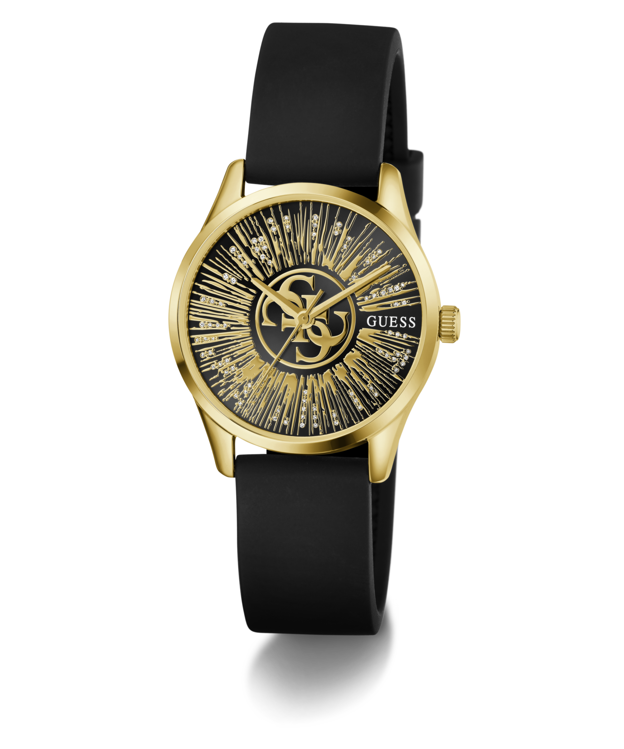 Guess Quarzuhr »CELESTIAL G« Armbanduhr, Damenuhr, Silikonarmband, analog