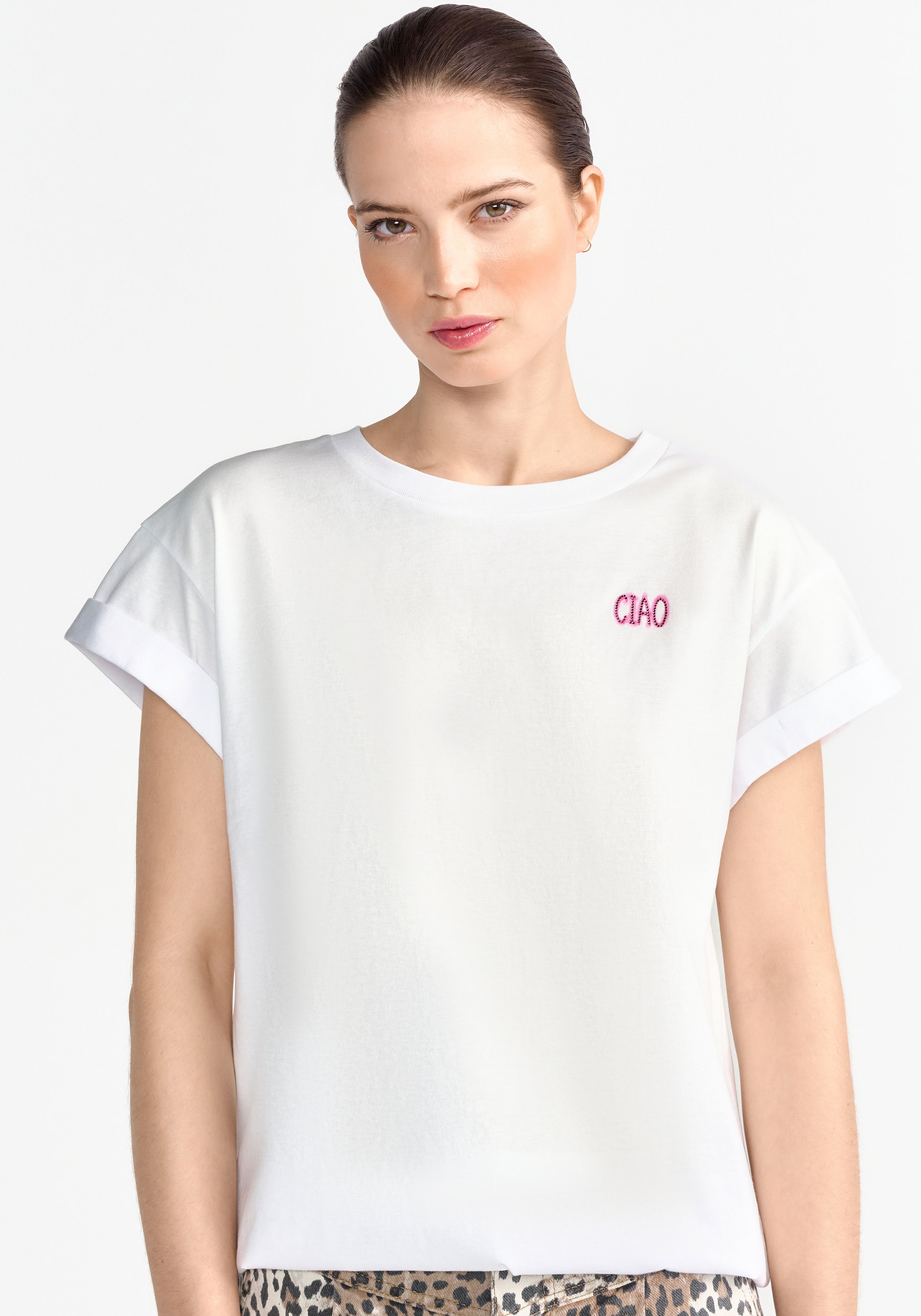 RICHROYAL T-Shirt, mit modischem Schriftzug günstig online kaufen