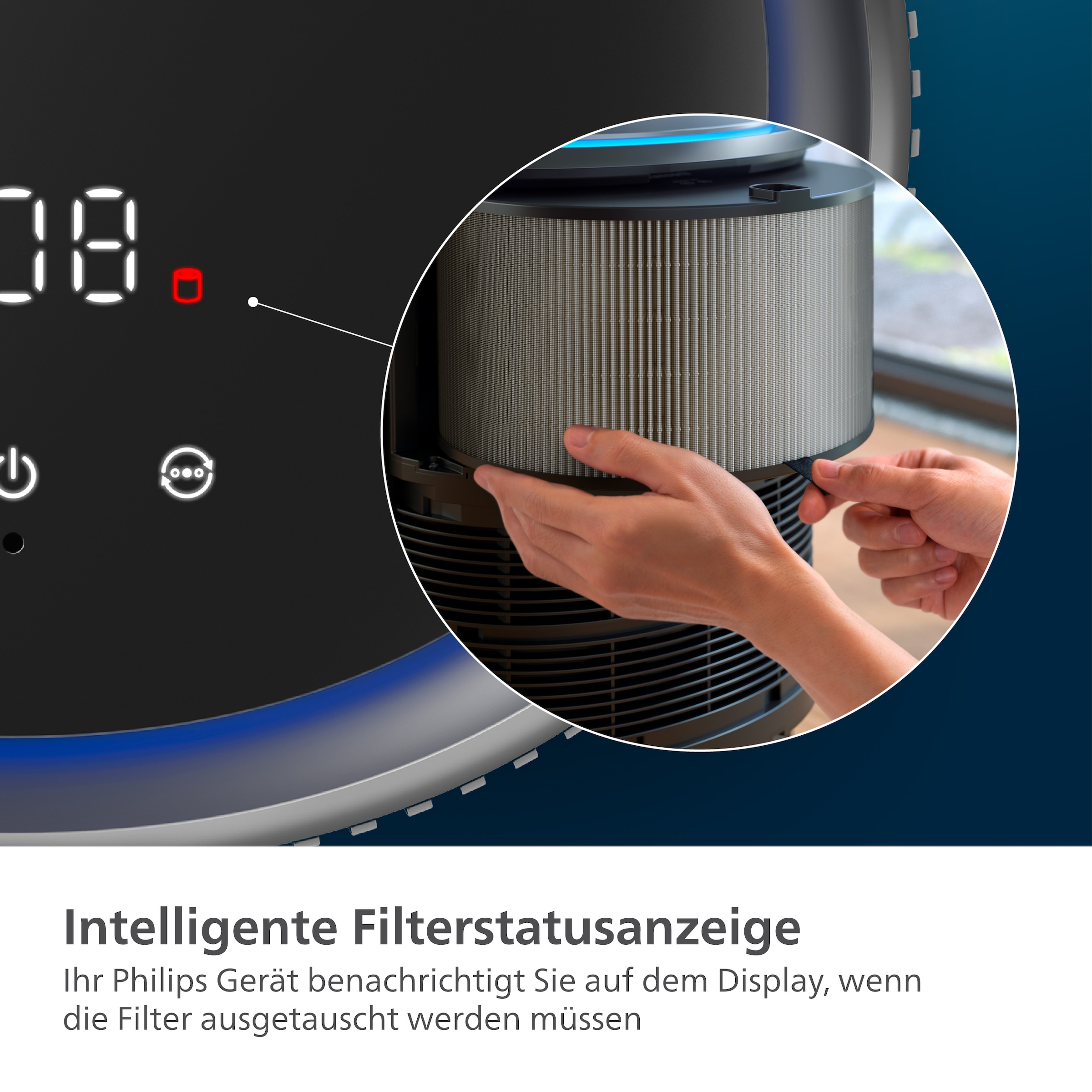 Philips Ersatzfilter »FY4200/30 HEPA NanoProtect Filter«, (2 tlg.), bis zu 1 Jahr verwendbar, 2 Filter im Lieferumfang