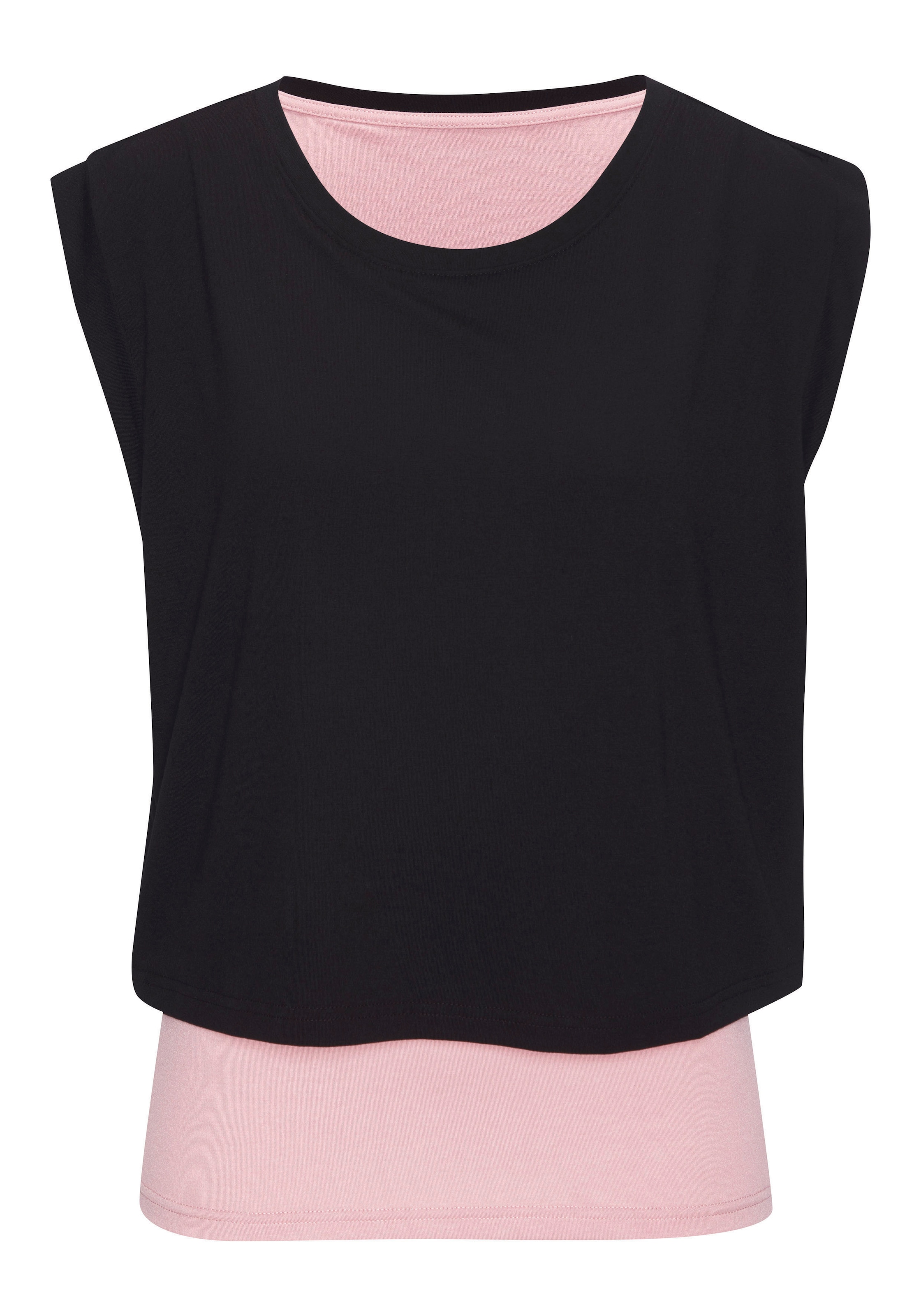LASCANA ACTIVE 2-in-1-Shirt, im doppellagigen Look