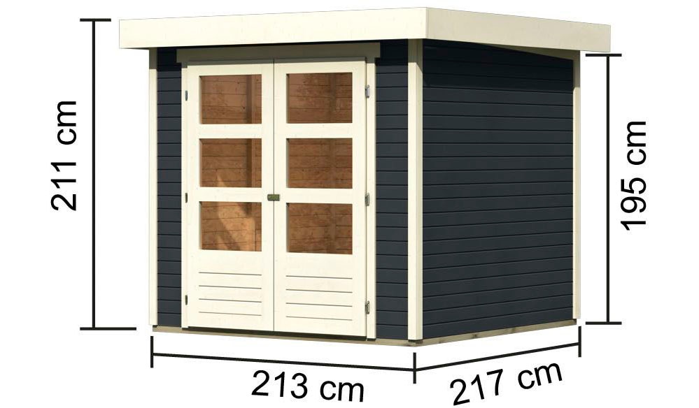 Karibu Gartenhaus »Askola 2«, 19 mm Wandstärke