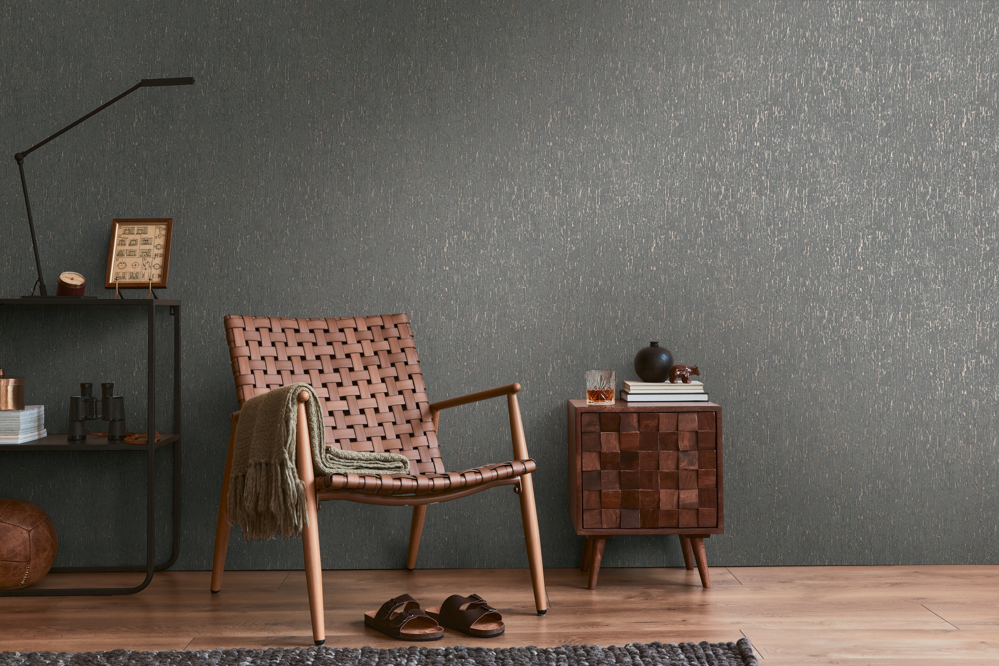 living walls Vliestapete "Smart" leicht glänzend glatt Vliestapete Steintapete für Schlafzimmer Küche Wohnzimmer Stein-Optik