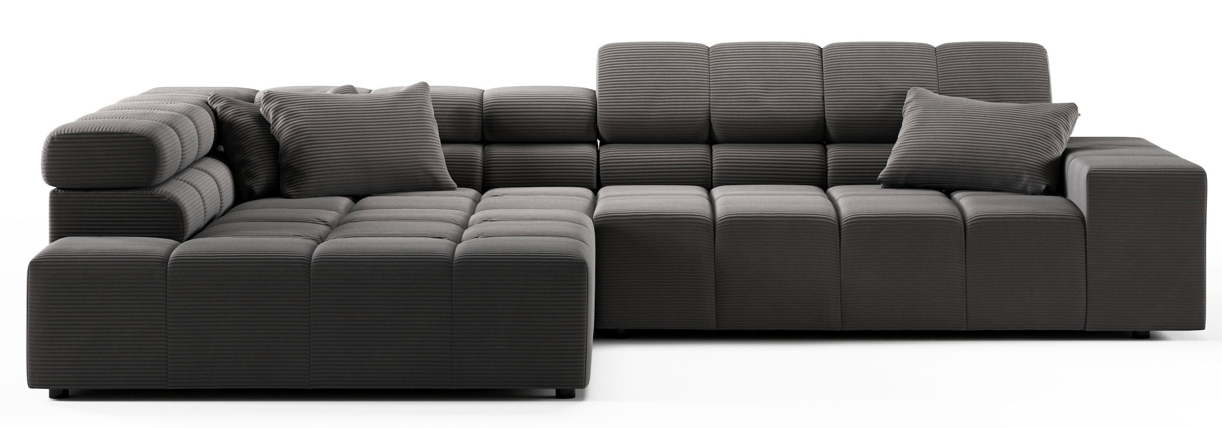 INOSIGN Ecksofa »Ancona incl. Kopfteilverstellung, Breite 319cm, L-Form«, wahlweise motorische Sitztiefenverstellung, auch in Cord + Easy Care