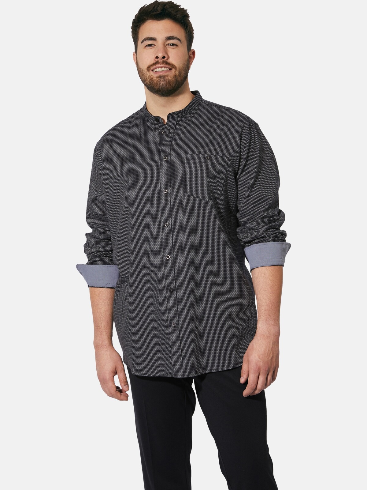 Charles Colby Langarmhemd "Hemd DUKE CYRERTY" 1 mit modischem Stehkragen günstig online kaufen