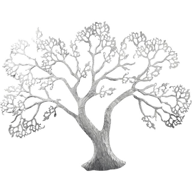 GILDE Wanddekoobjekt »Wandrelief Baum, silber«, Wanddeko, aus Metall,  dekorativ im Esszimmer & Wohnzimmer kaufen | BAUR
