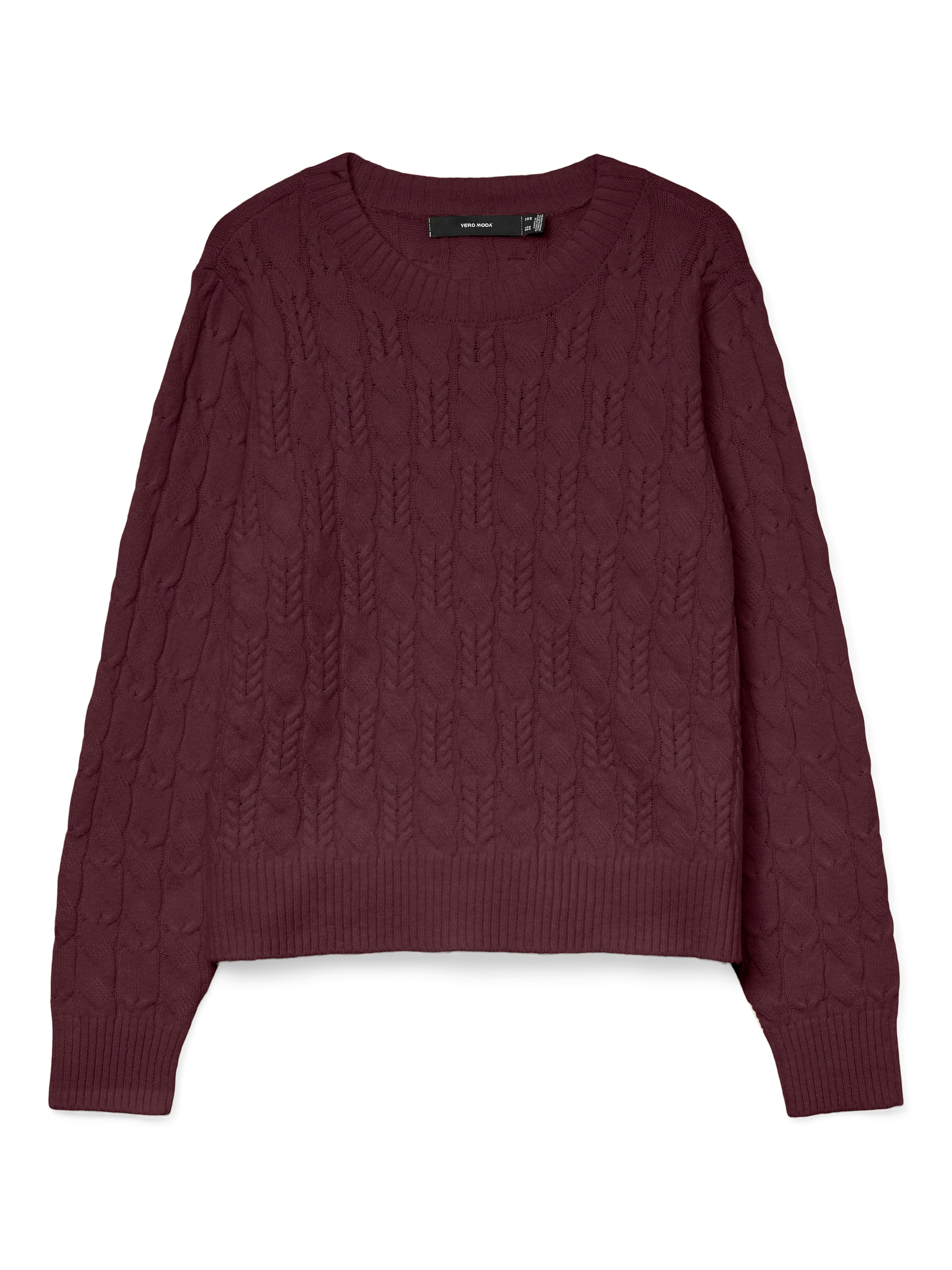 Vero Moda Strickpullover "VMARIES LS O-NECK CABLE PULLOVER BF" mit Zopfstri günstig online kaufen