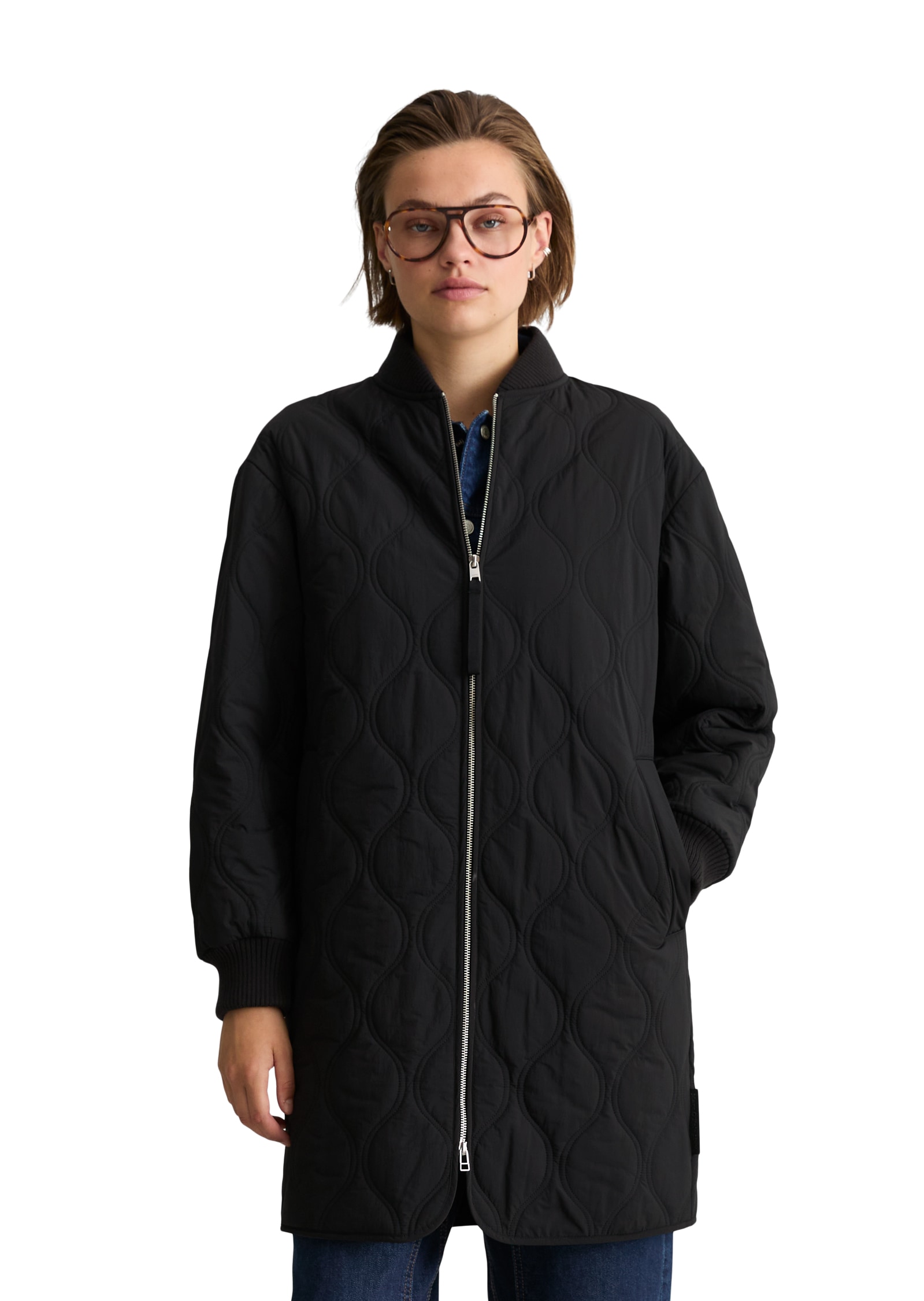 Marc OPolo DENIM Steppmantel regular aus recyceltem Nylon