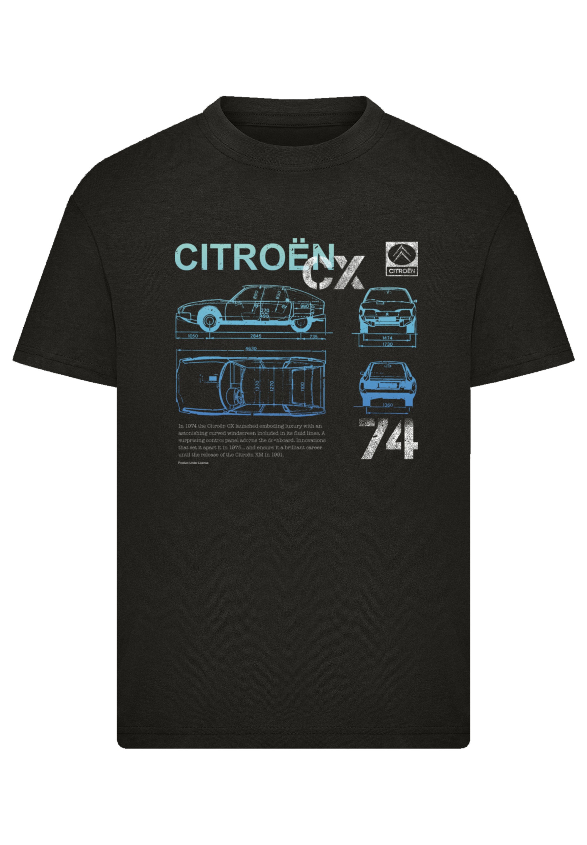 F4NT4STIC T-Shirt »Citroën CX 74 Spec Designs«, Premium Qualität