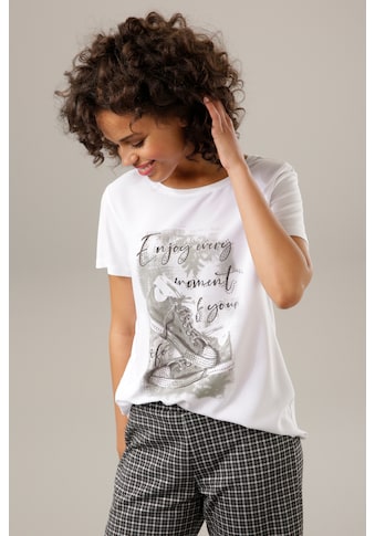 Aniston CASUAL Shirtbluse su Glitzersteinchen verzier...