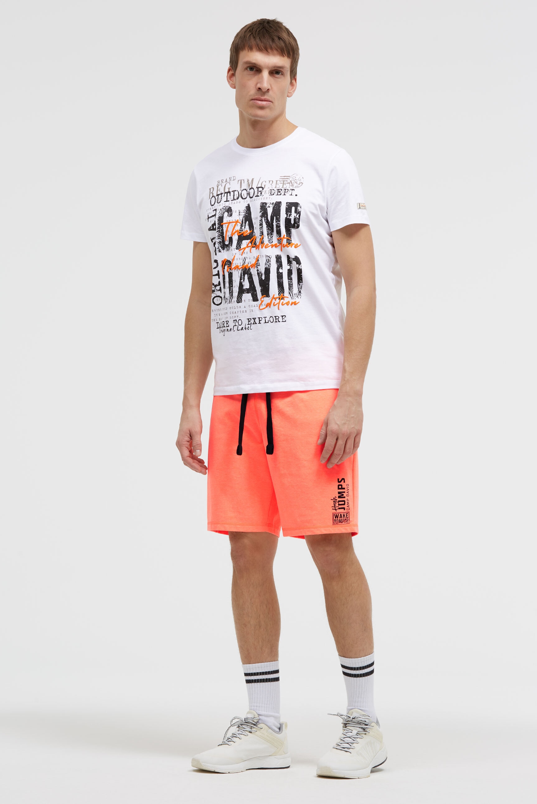CAMP DAVID Sweatshorts  mit Elastikbund & seitlichen Taschen