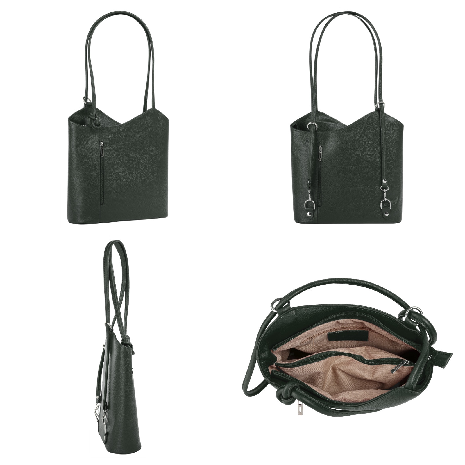 Cluty Cityrucksack, echt Leder, Made in Italy