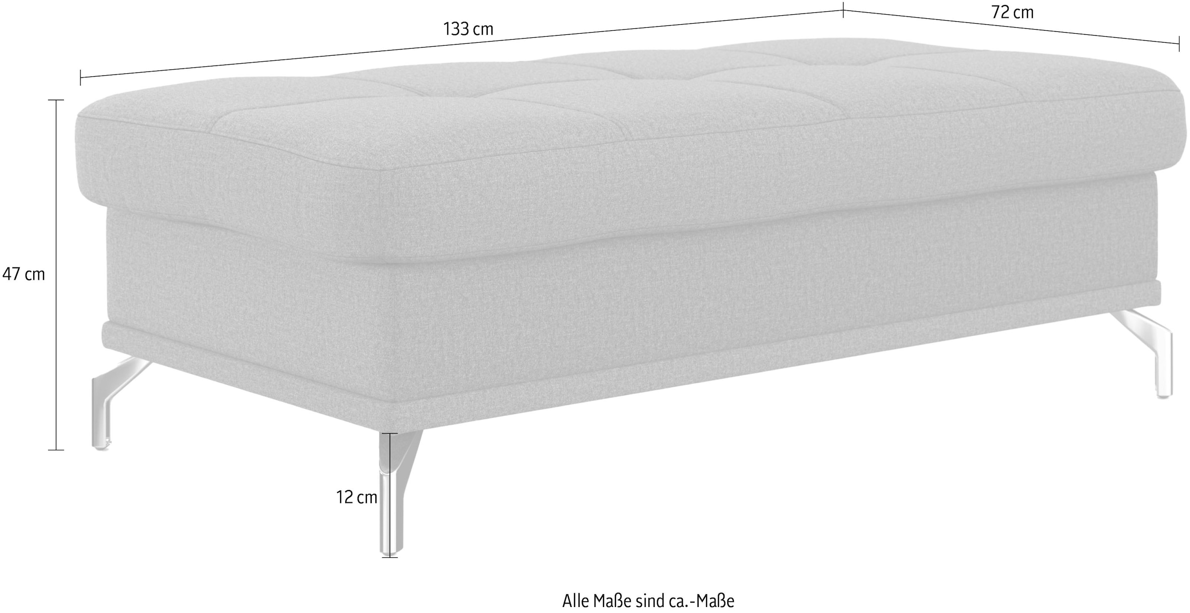 INOSIGN Polsterhocker »Palm Beach«, passend zur Polsterserie "Palm Beach", B/T/H: 133/72/47