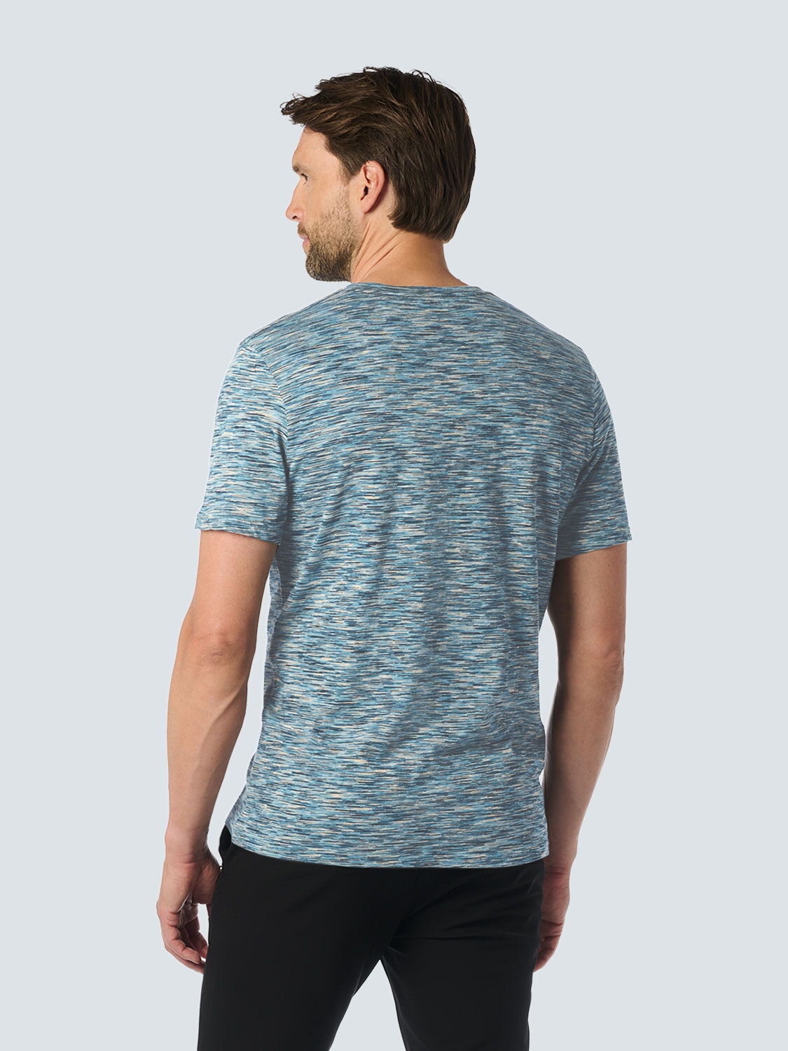 NO EXCESS T-Shirt »No Excess T-Shirt mit lebendigem Streifenmuster für den Sommer«