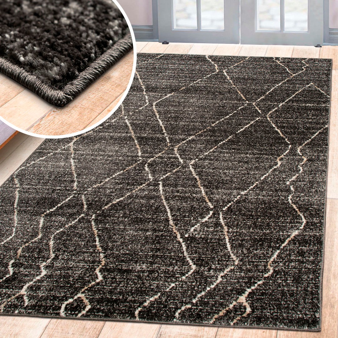 my home Teppich »Smilla«, rechteckig, 9 mm Höhe, mit besonders weichem Flor, Kurzflor, moderne Berber Optik, Boho