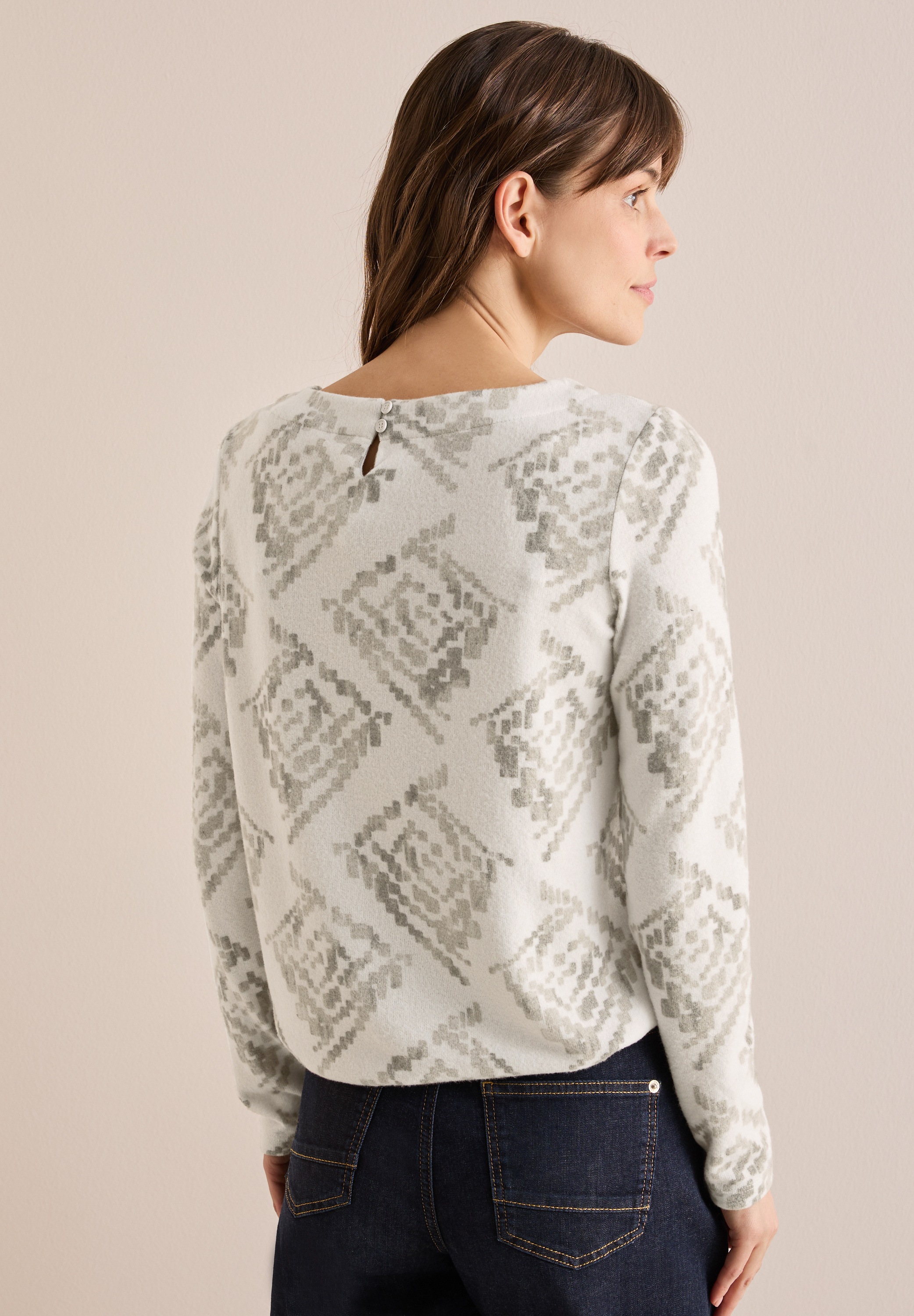 Cecil Langarmshirt, mit U-Boot-Ausschnitt