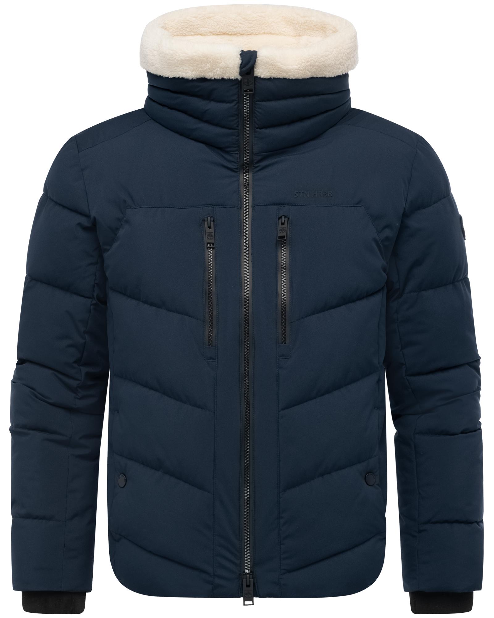Stone Harbour Steppjacke "Ansello XX" ohne Kapuze Gesteppte Herrenjacke mit Teddy-Kunstfell-Kragen