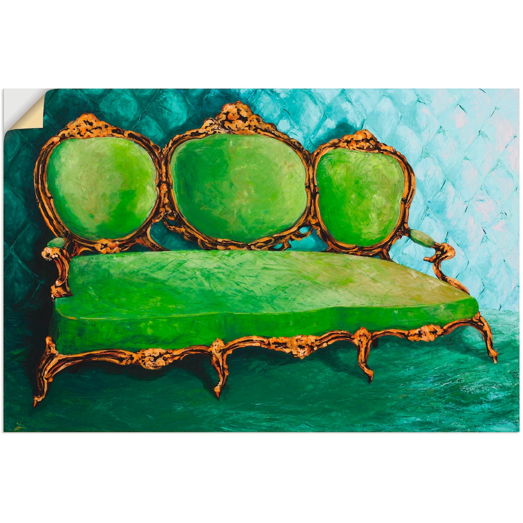 Artland Wandbild »Sofa grün«, Innenarchitektur, (1 St.)