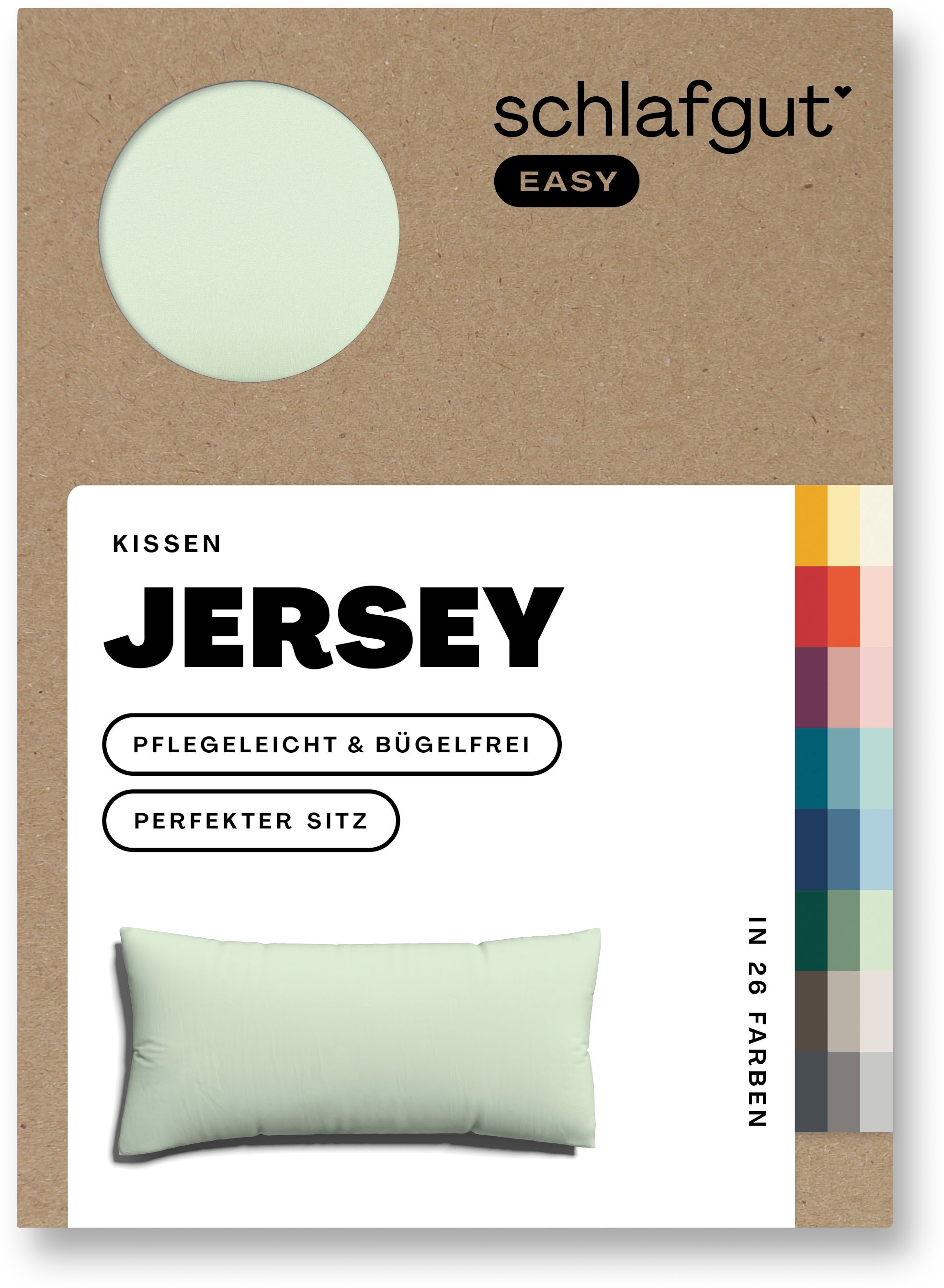 Kissenbezug »EASY Jersey«, (1 St.), Kissenhülle mit Reißverschluss, weich und...