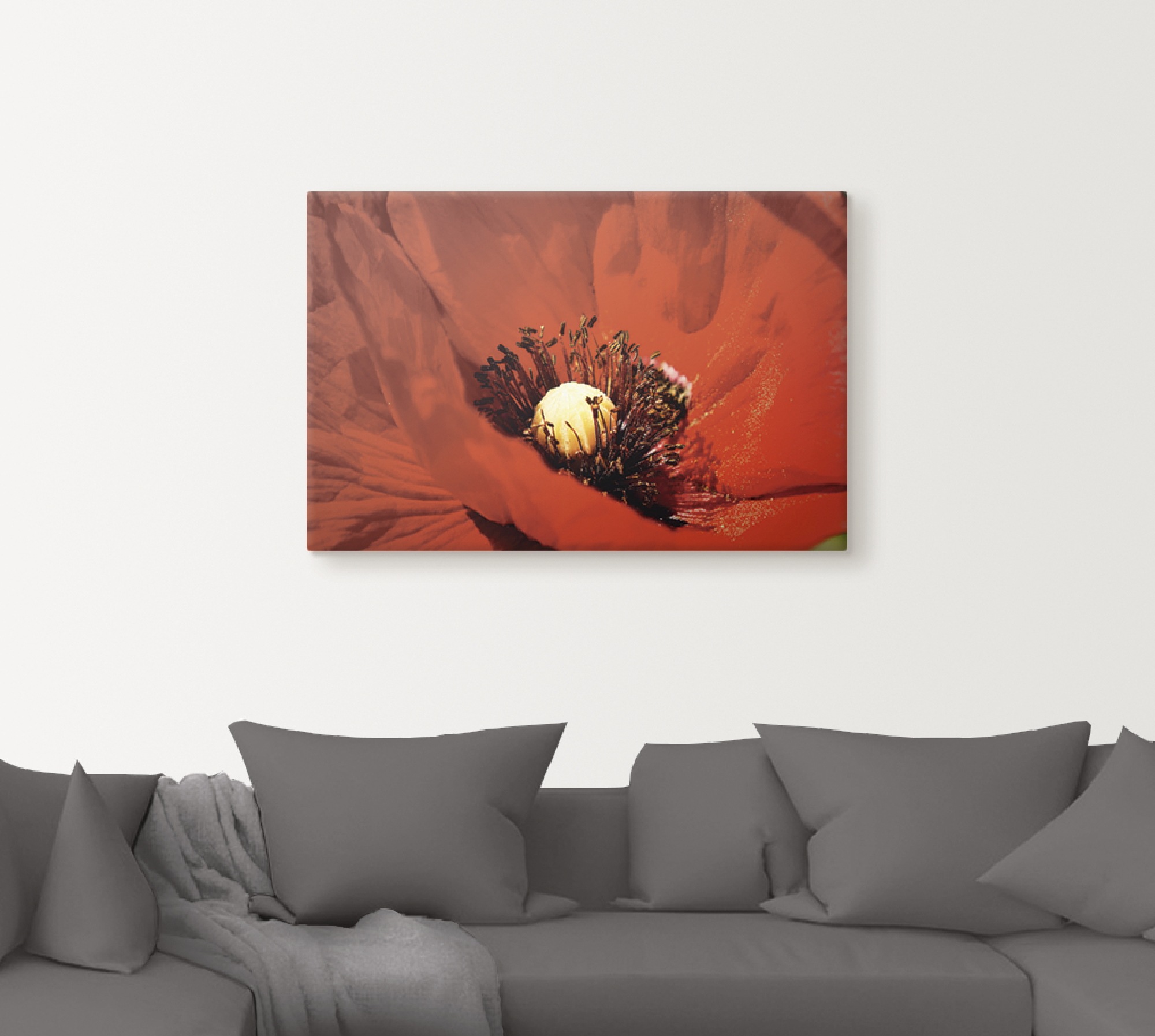 Artland Wandbild "Roter Mohn", Blumen, (1 St.), als Alubild, Leinwandbild, günstig online kaufen