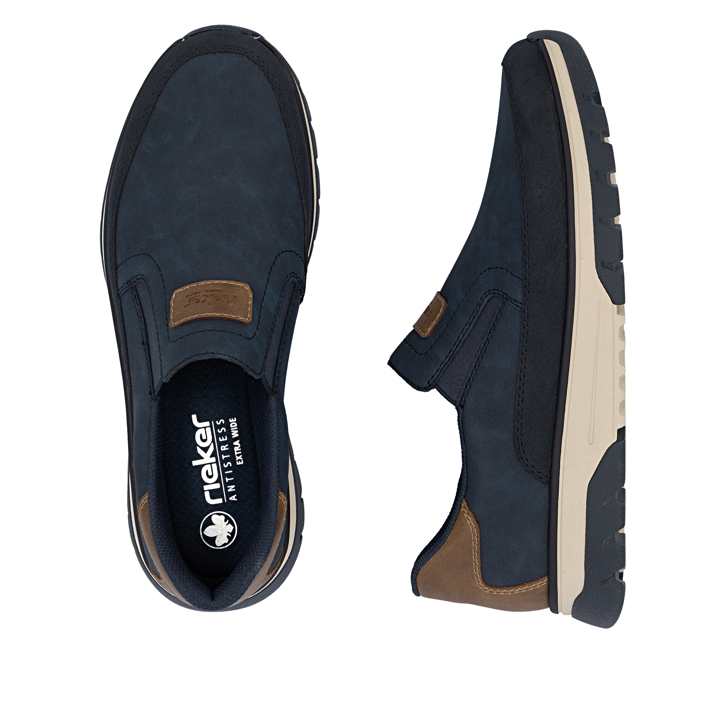 Rieker Slip-On Sneaker, Slipper, Schlupfschuh, Halbschuh mit weicher MemoSoft-Innensohle