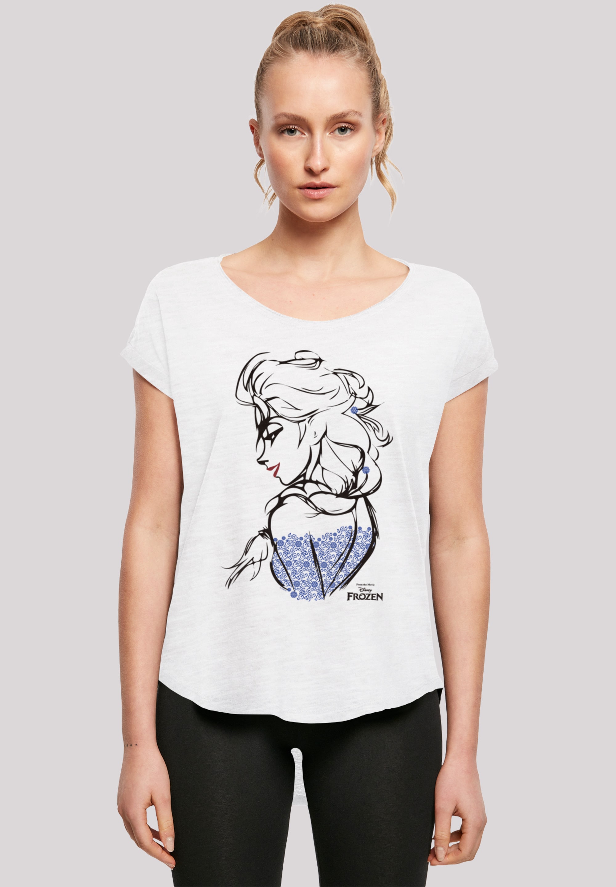 F4NT4STIC T-Shirt "Frozen Elsa Sketch Mono", Print günstig online kaufen