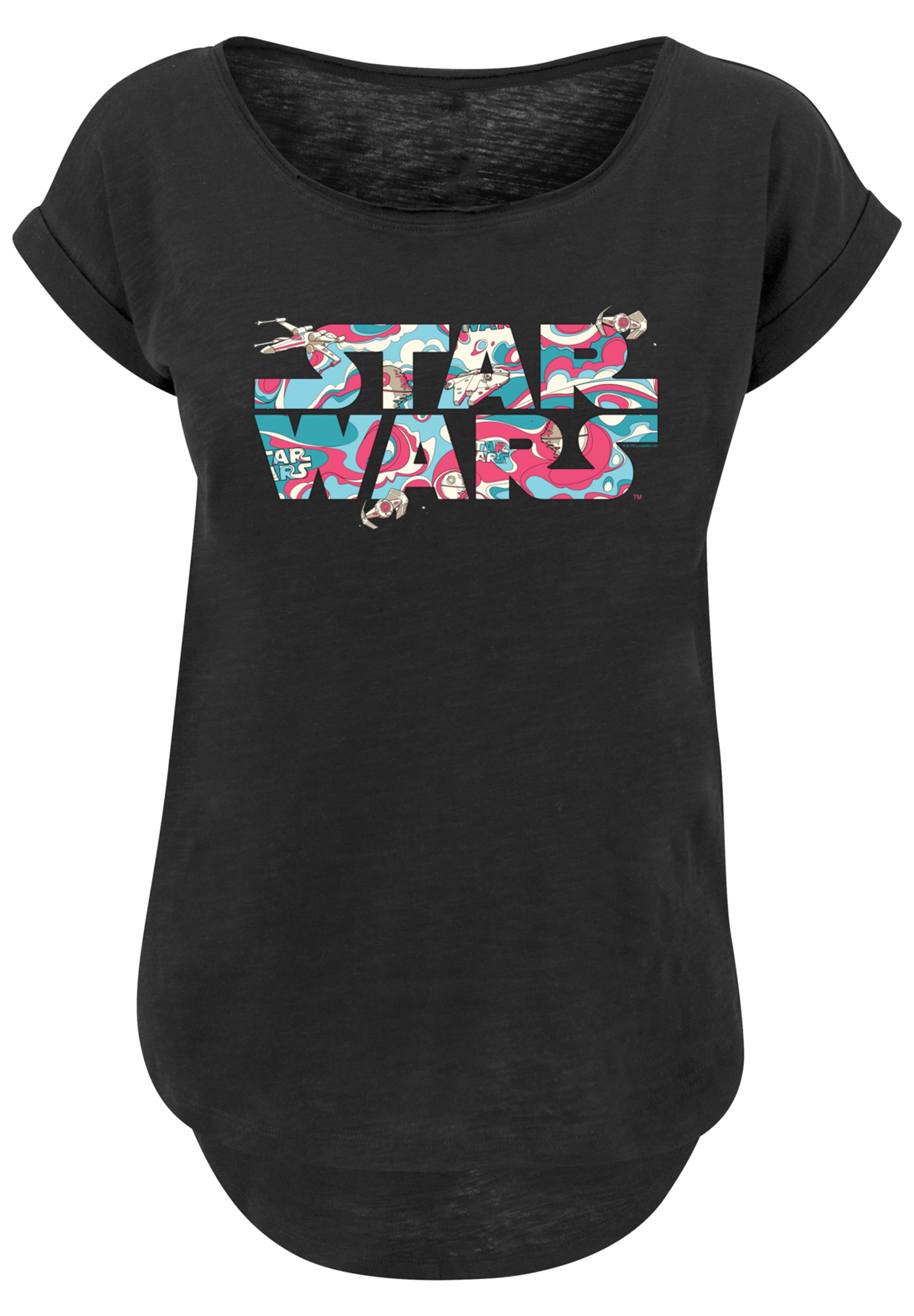 F4NT4STIC T-Shirt "Star Wars Wavy Ship Logo", Print günstig online kaufen