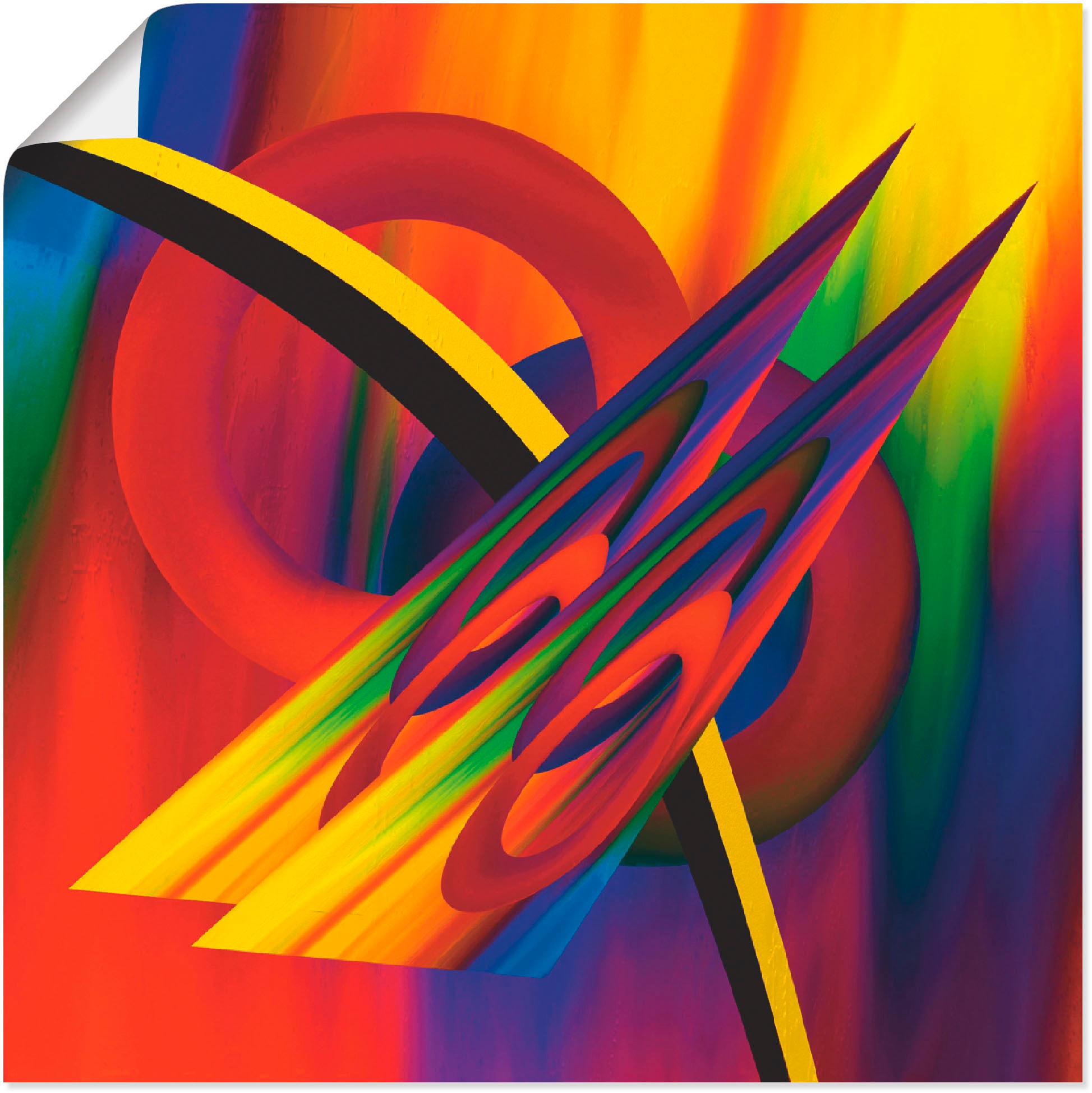 (1 Wandbild Wandaufkleber »Modern Artland Poster Muster, als oder Leinwandbild, in BAUR versch. Bunt«, | Alubild, St.), bestellen Größen