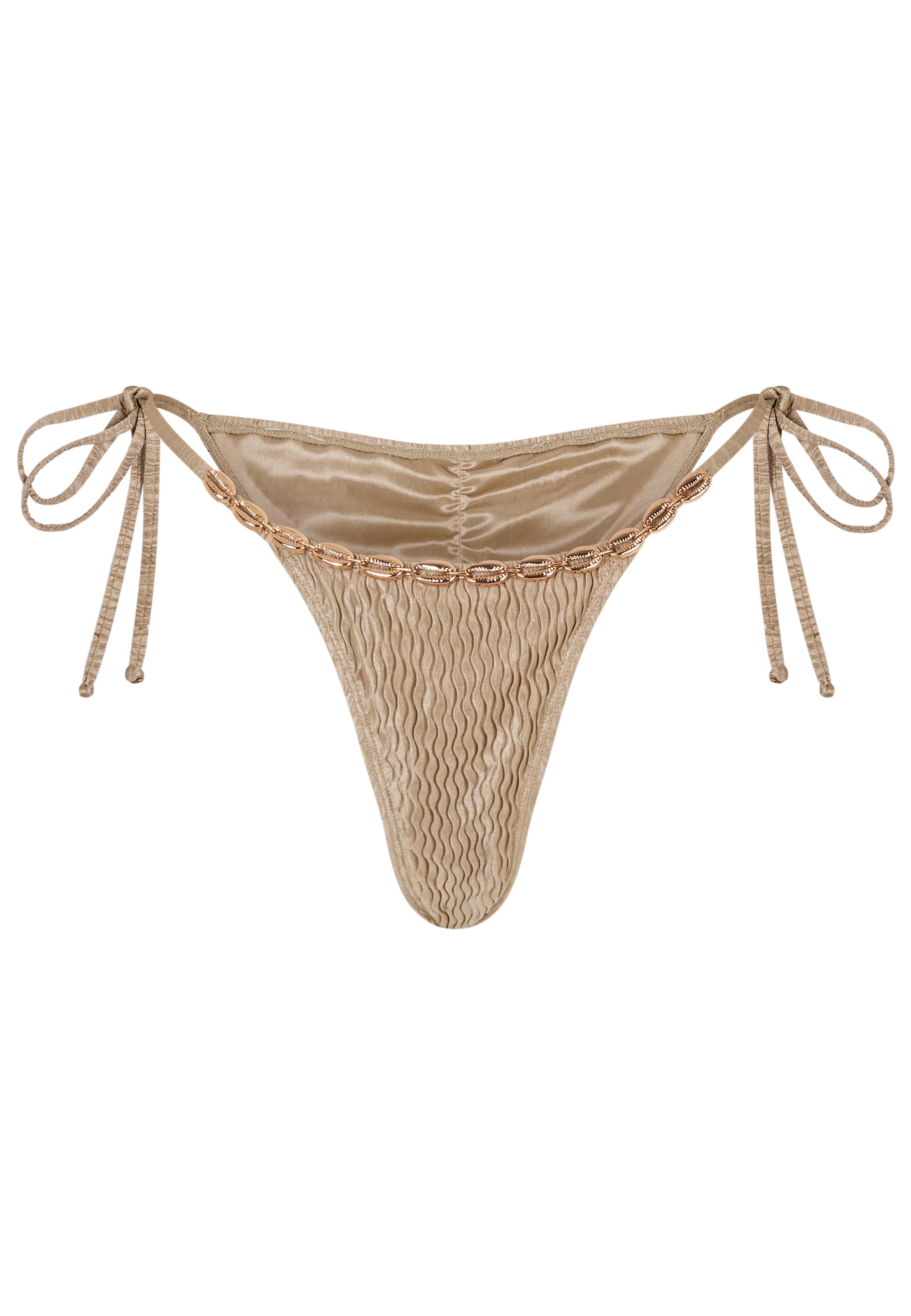 Moda Minx Bikini-Hose »Gold Shells Trim Edge Tie Side«, (1 St.), mit tollen Muschel-Elementen