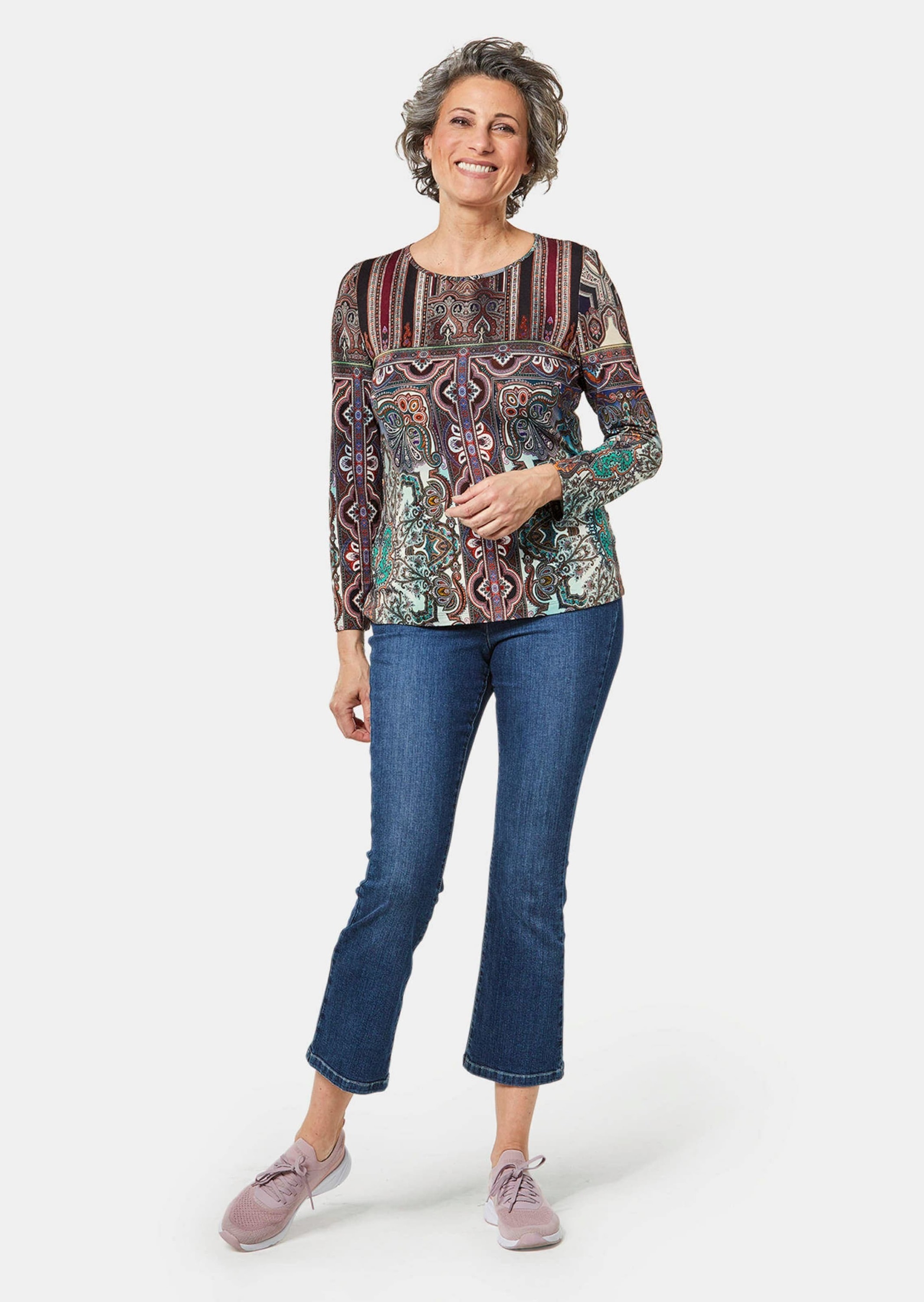 GOLDNER Print-Shirt "Attraktives Druckshirt in einzigartigem Look" Ohne günstig online kaufen