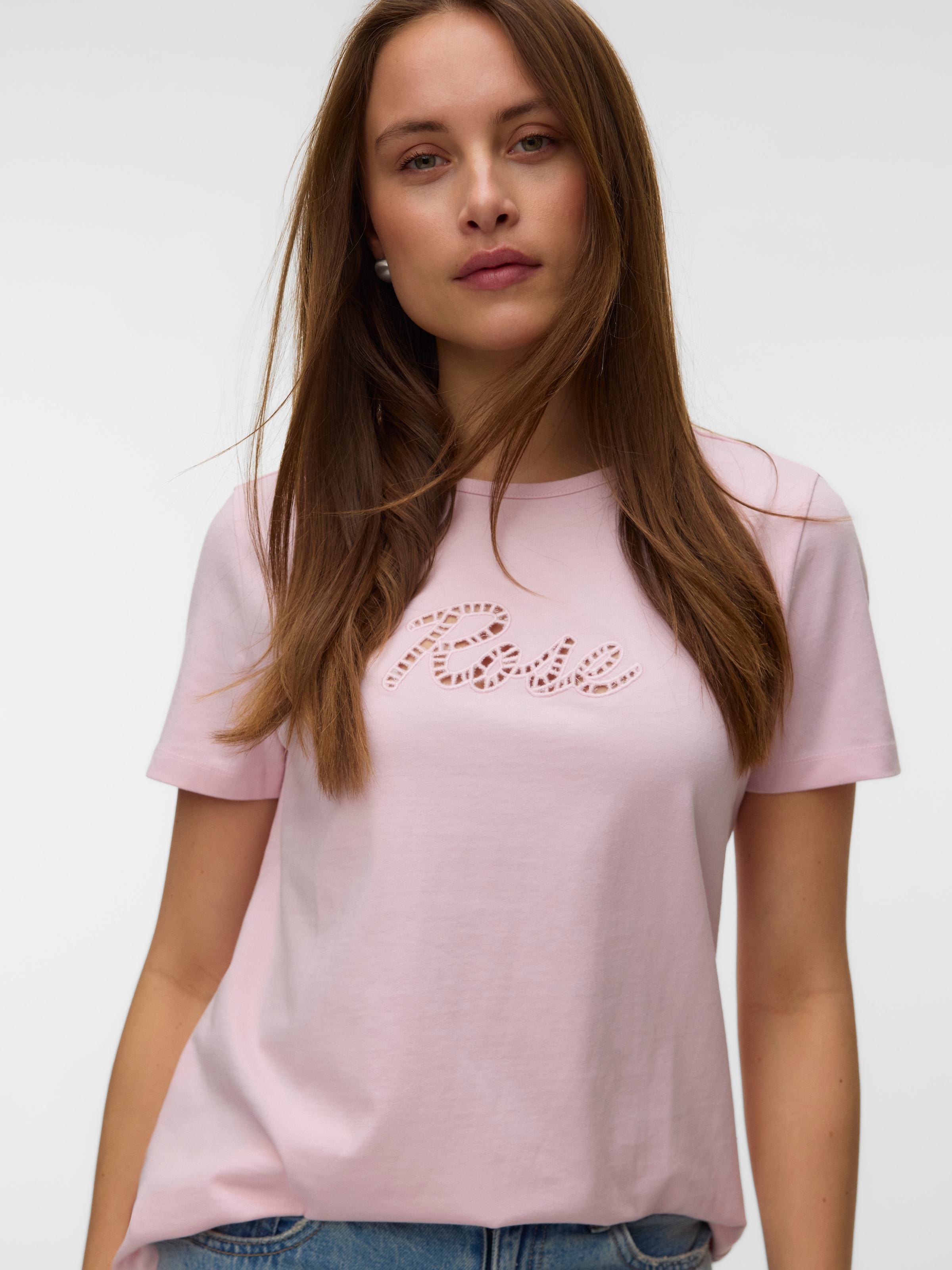 Vero Moda Kurzarmshirt »VMMIRANDA SIF SS TOP BOX JRS« Baumwolle, regular fit