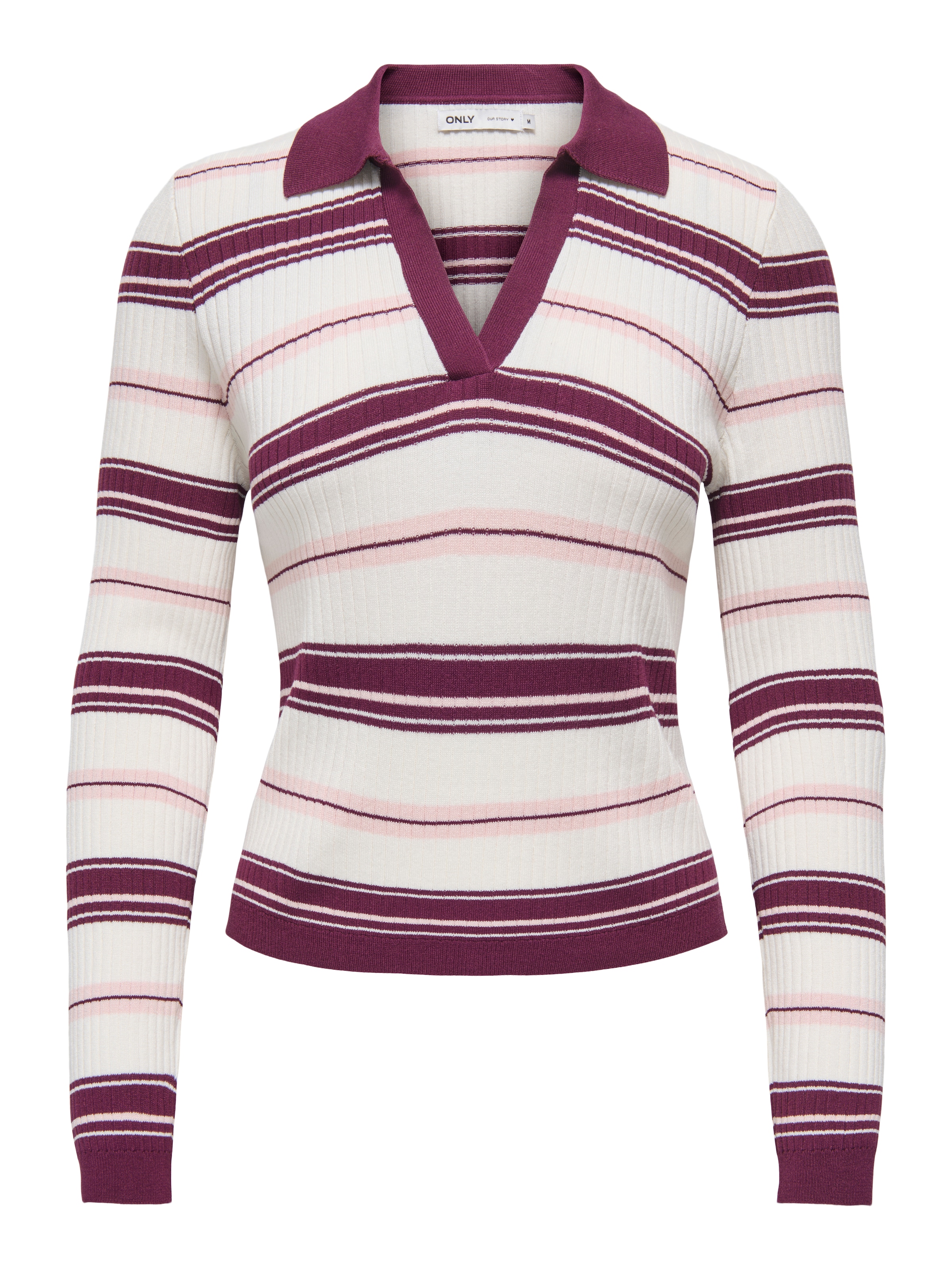 ONLY Polokragenpullover "ONLKAYA LIFE LS STRIPE POLO NOOS KNT" günstig online kaufen