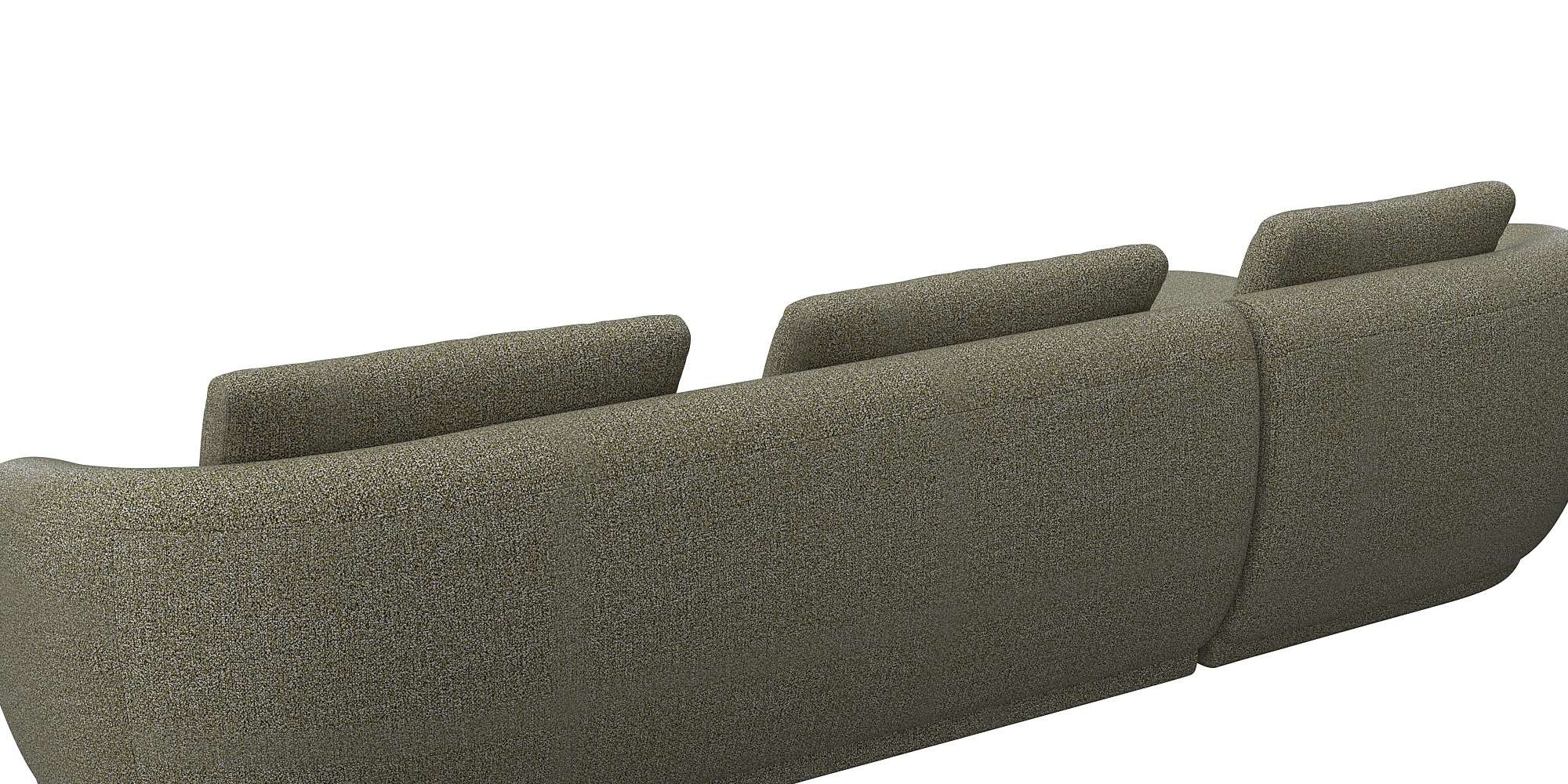 FLEXLUX Wohnlandschaft »Torino, rund, L-Form, Sofa-Ecke mit Recamiere, Longchair-Sofa«, Modernes, organisches Sofa-Design, Kaltschaum, Wellenunterfederung
