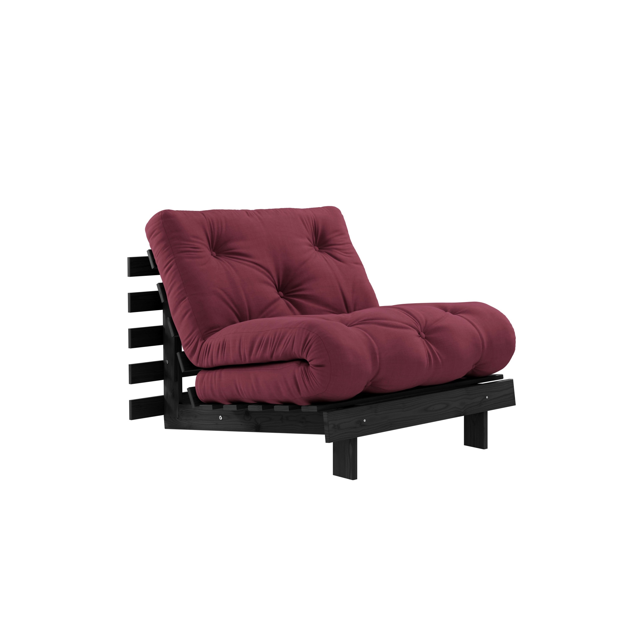 Karup Design Daybett "Roots Sofa Bed, Schlafsofa, Bettfunktion, FSC-Massivholz, B: 90 cm" Erhältlich in Breite 90 cm, 140 cm oder 160 cm, Inkl. Futonmatratze. Made in Europe, minimalistisches Design