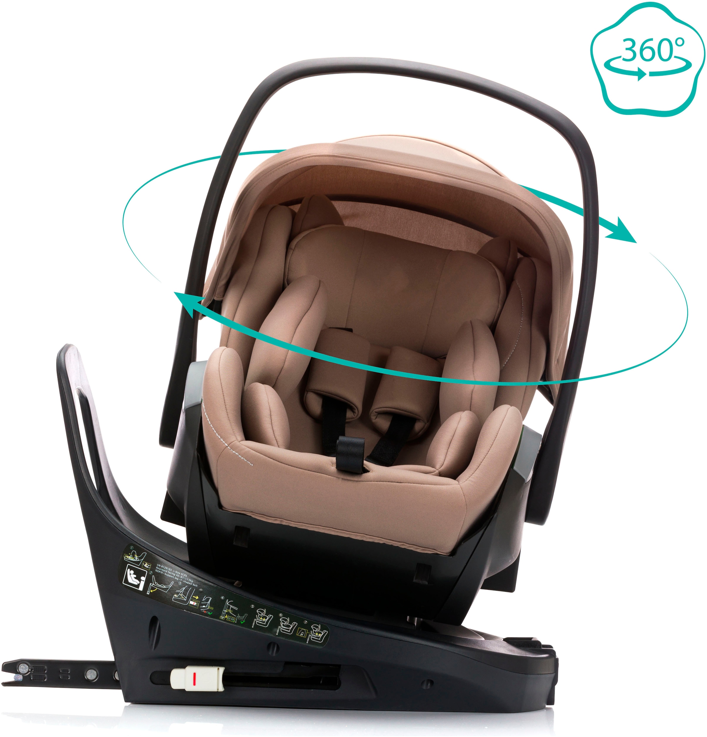 Fillikid Autokindersitz »NOA, inkl. Basisstation«, Gr. 0, 360 °