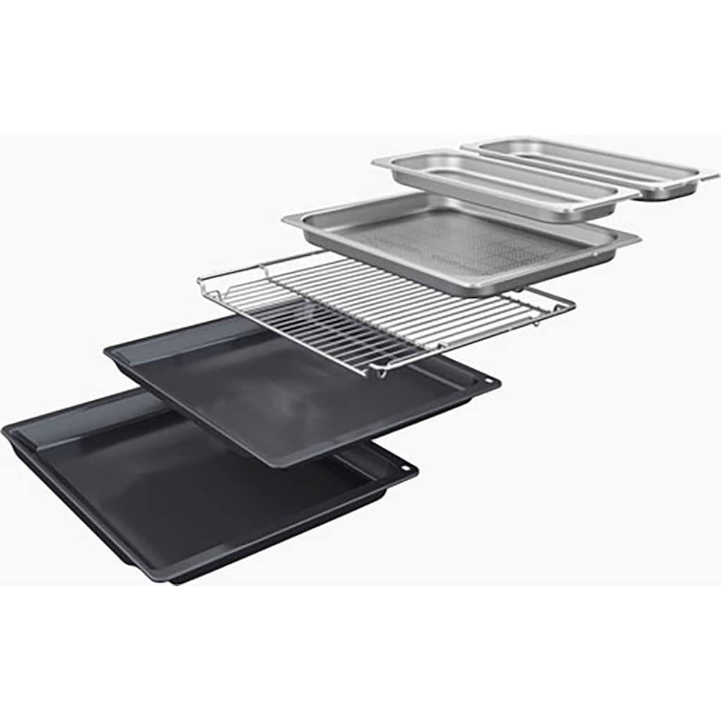 BOSCH Dampfbackofen »HSG7584B1«, Serie 8, HSG7584B1, mit Teleskopauszug nachrüstbar, ecoClean Direct