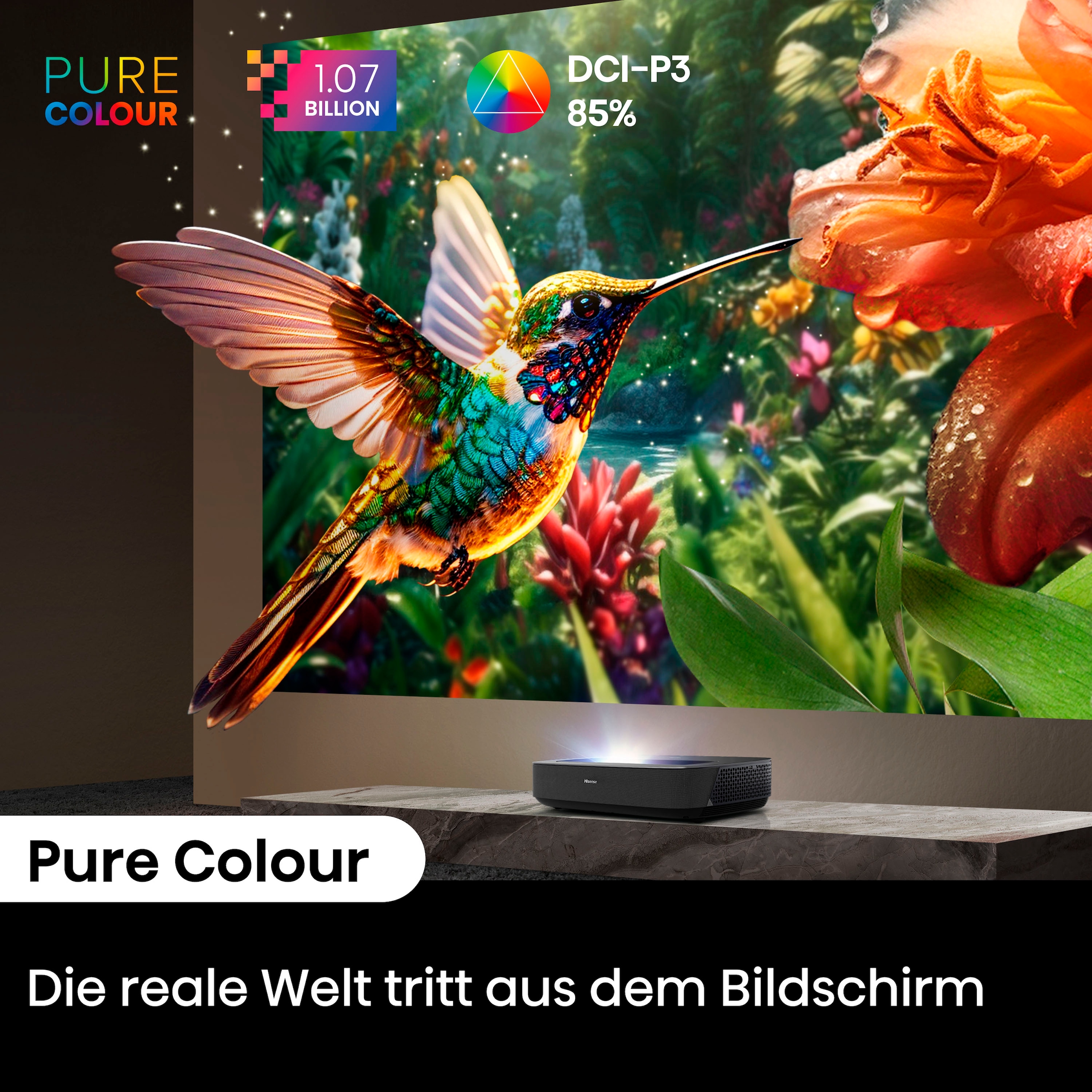 Hisense Laser-TV »PL2«, (3000:1)