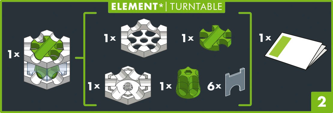 Ravensburger Kugelbahn-Bausatz »GraviTrax PRO Element Turntable«, Made in Europe