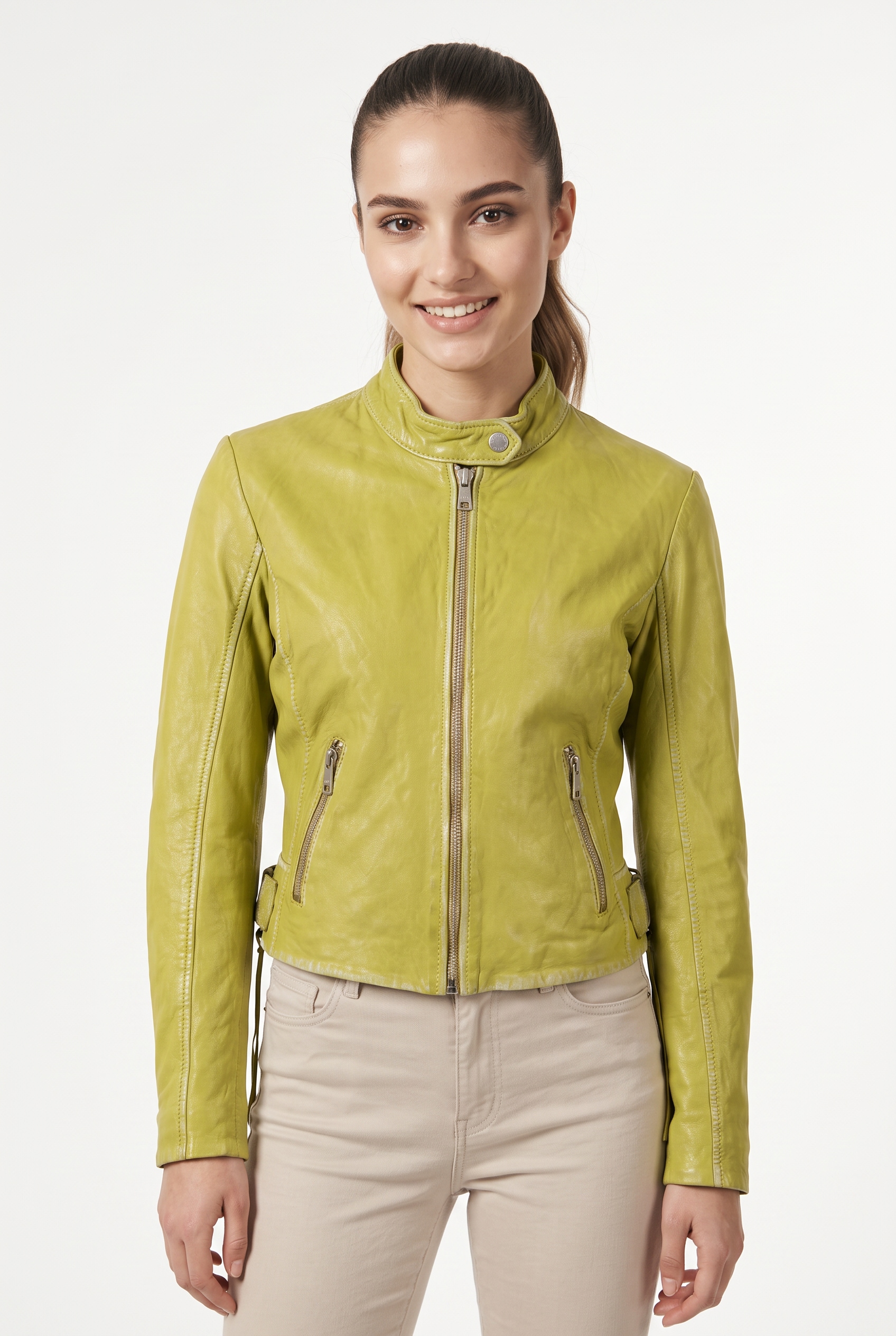 Mauritius Lederjacke "MWBatuh" mit Fransen-Details, Reverskragen