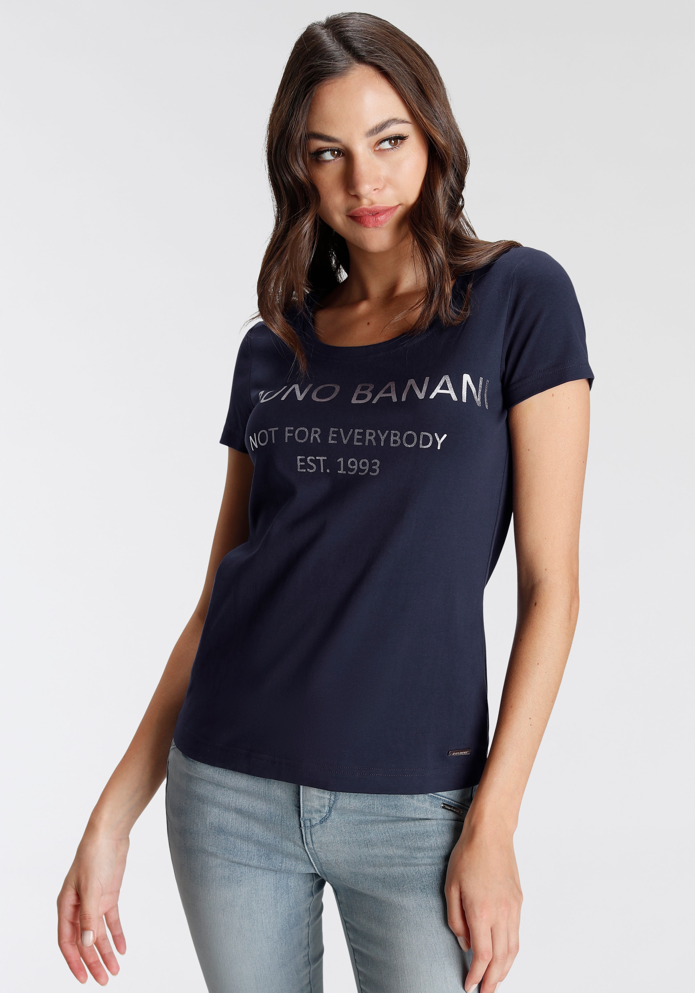 Bruno Banani BAUR goldfarbenem online NEUE T-Shirt, Logodruck | KOLLEKTION bestellen mit