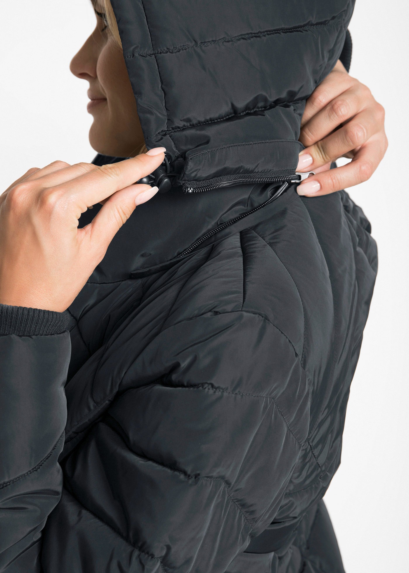 Thumbnail - bonprix Steppjacke "Winterjacke" mit Kapuze Long-Steppjacke mit Wattierung
