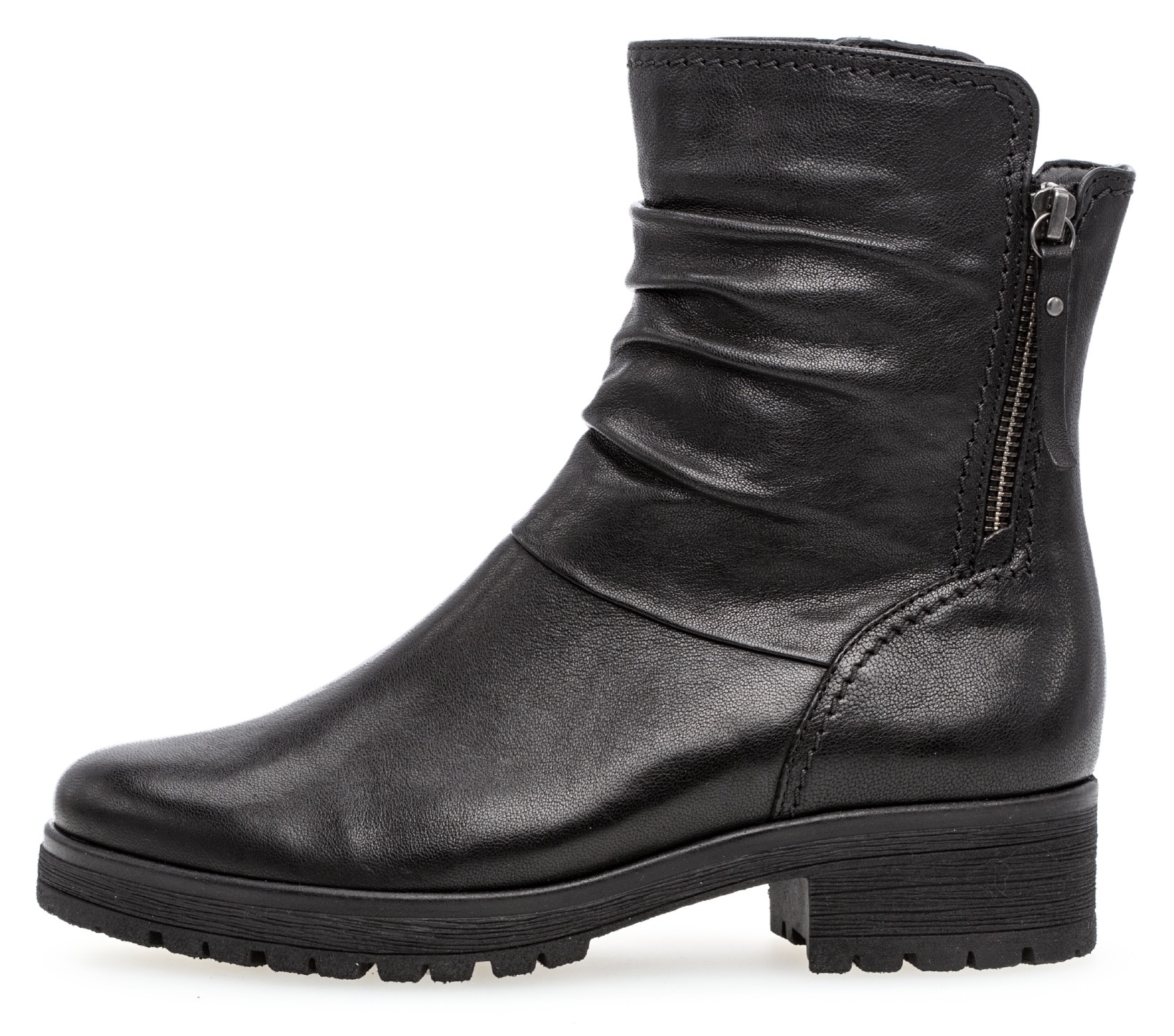 Stiefelette GABOR "Genua", Damen, Gr. 40, schwarz, Glattleder, unifarben, Schuhe Stiefelette, im slouchy Look, Weite G 3
