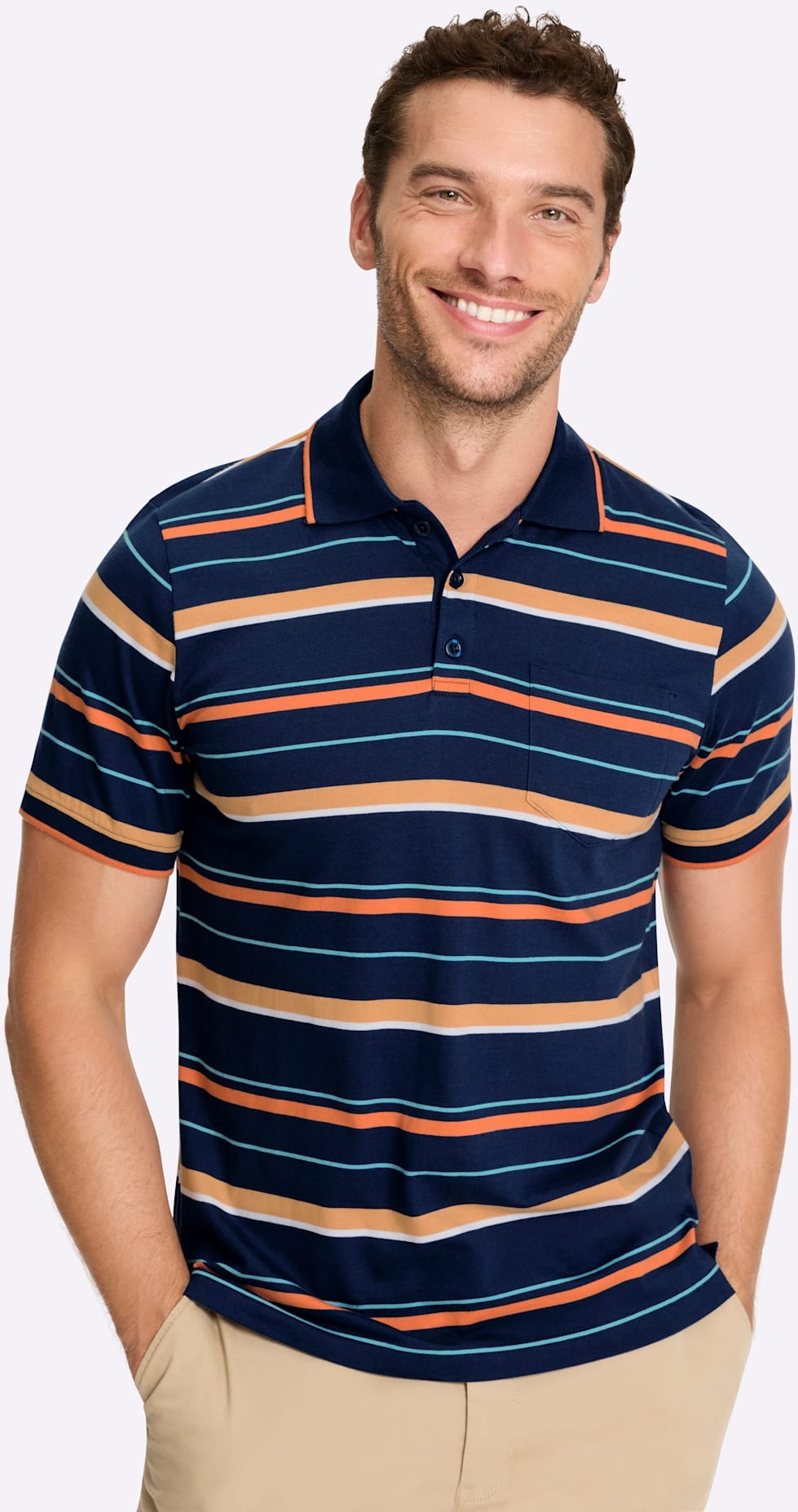 Marco Donati Kurzarmshirt "Kurzarm-Poloshirt" 1 tlg. günstig online kaufen