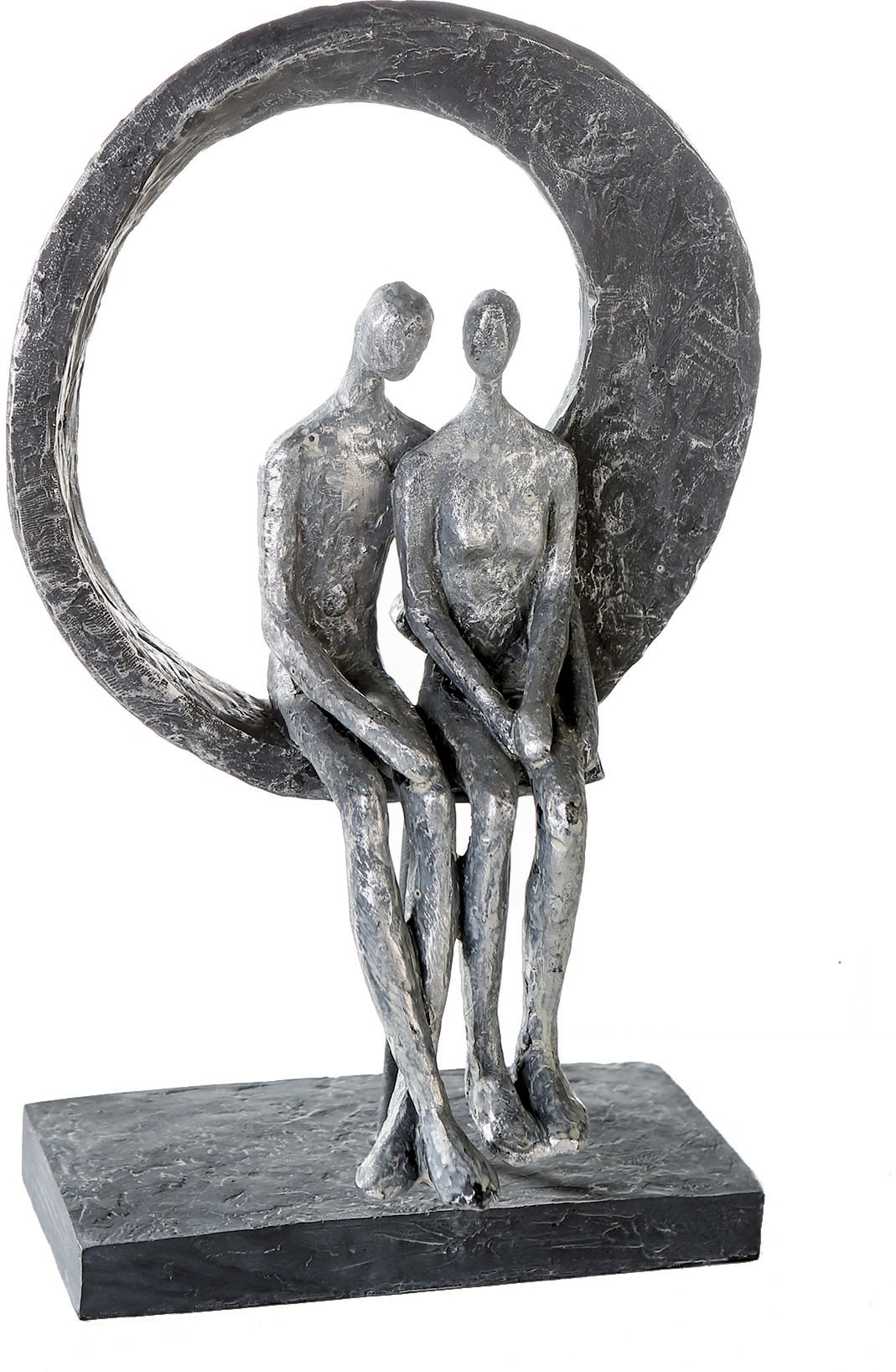 Dekofigur »Skulptur Love Place, silber«, silberfarben, Polyresin