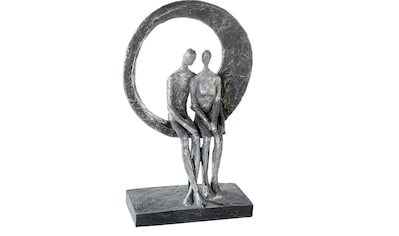 Dekofigur »Skulptur Love Place, silber«, silberfarben, Polyresin