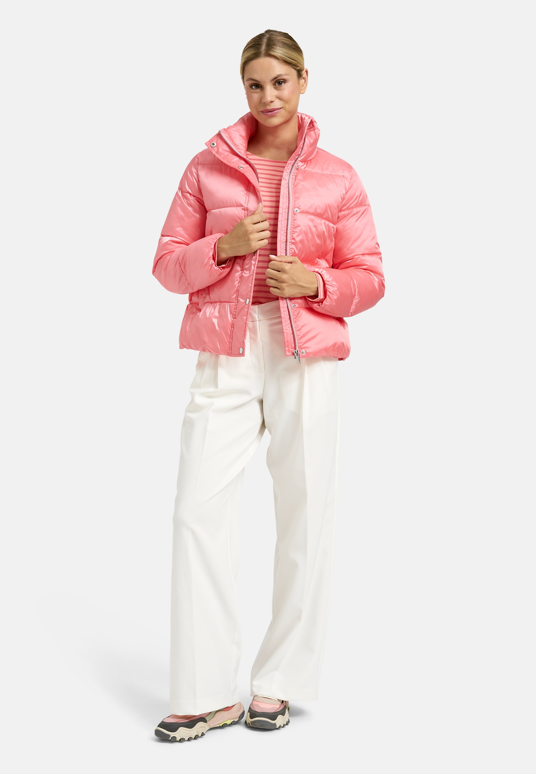 Milano Italy Steppjacke ohne Kapuze mit Stehkragen