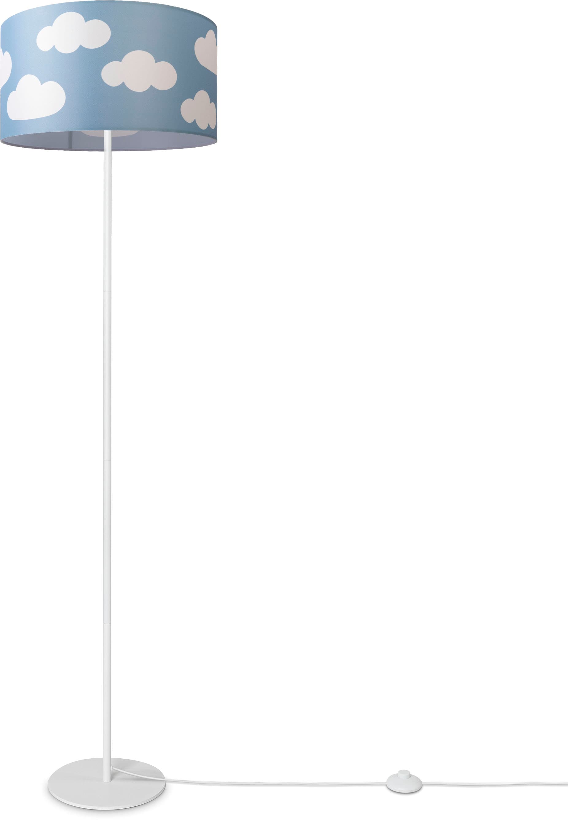 Paco Home Stehlampe »Luca E27 Stoff Cosmo«, Stehlampe | Kinderzimmer Wolken BAUR Spielzimmer Lampenschirm