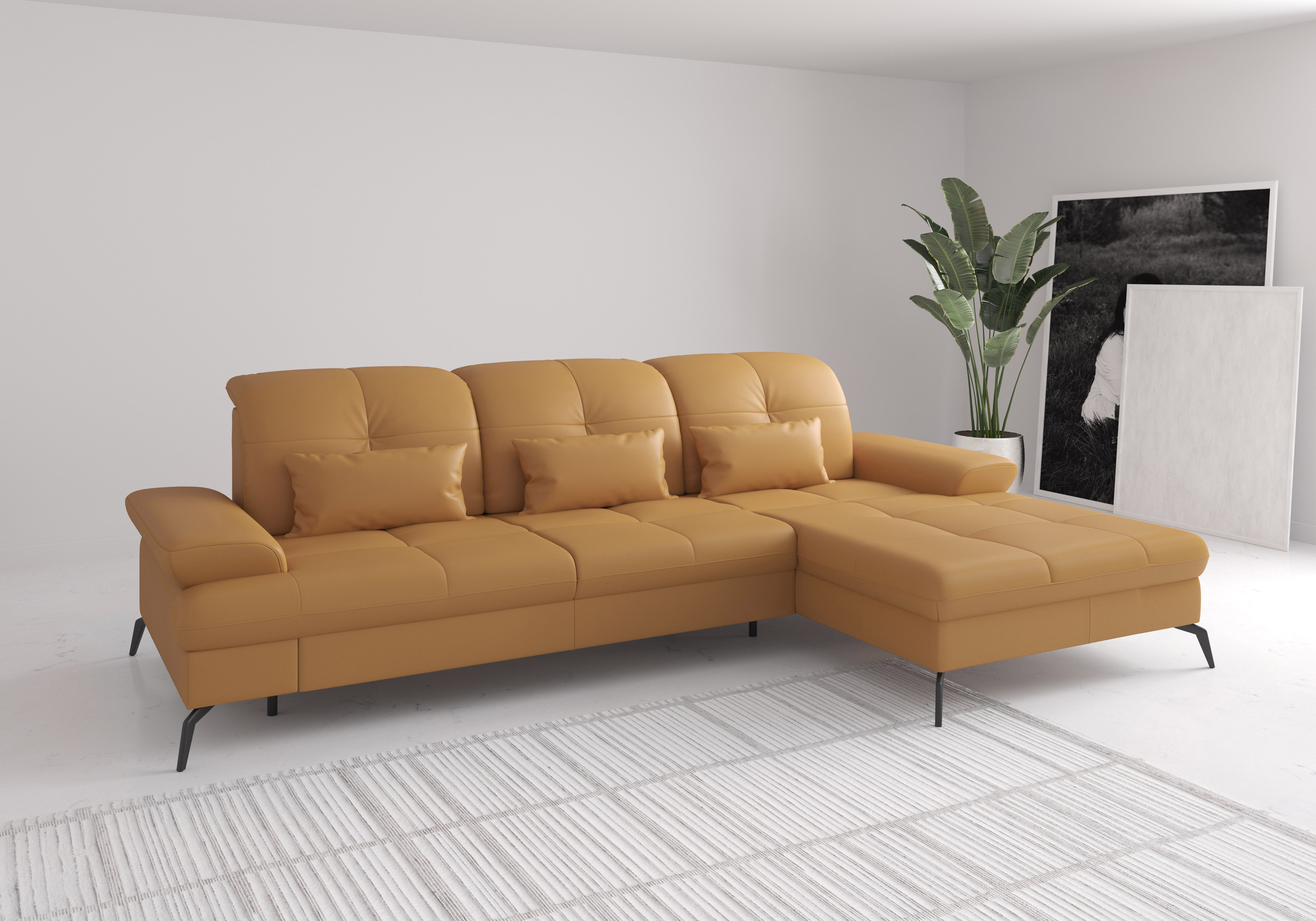 sit&more Ecksofa "Amica, L-Form, inkl. Sitztiefenverstellung & Armteilverstellung" wahlweise mit Schlaffunktion, Bettkasten und Kopfteilverstellung