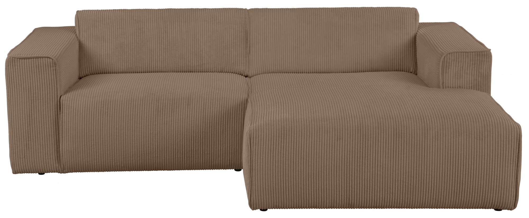 andas Ecksofa Noord, mit Kedernaht, Breite 234 cm, Cord, Struktur, Webstoff günstig online kaufen