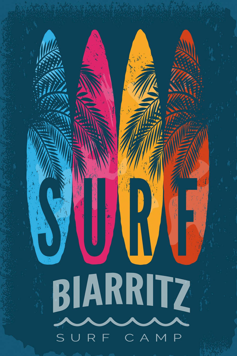 queence Metallbild »Surf Biarritz«, (1 St.), Stahlschilder